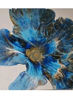 Cheas Art Blue Botannical Cheas Art 20x20 Muse Gallery