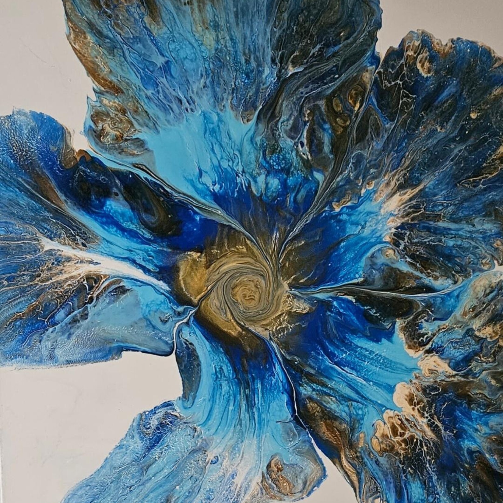 Cheas Art Blue Botannical Cheas Art 20x20 Muse Gallery