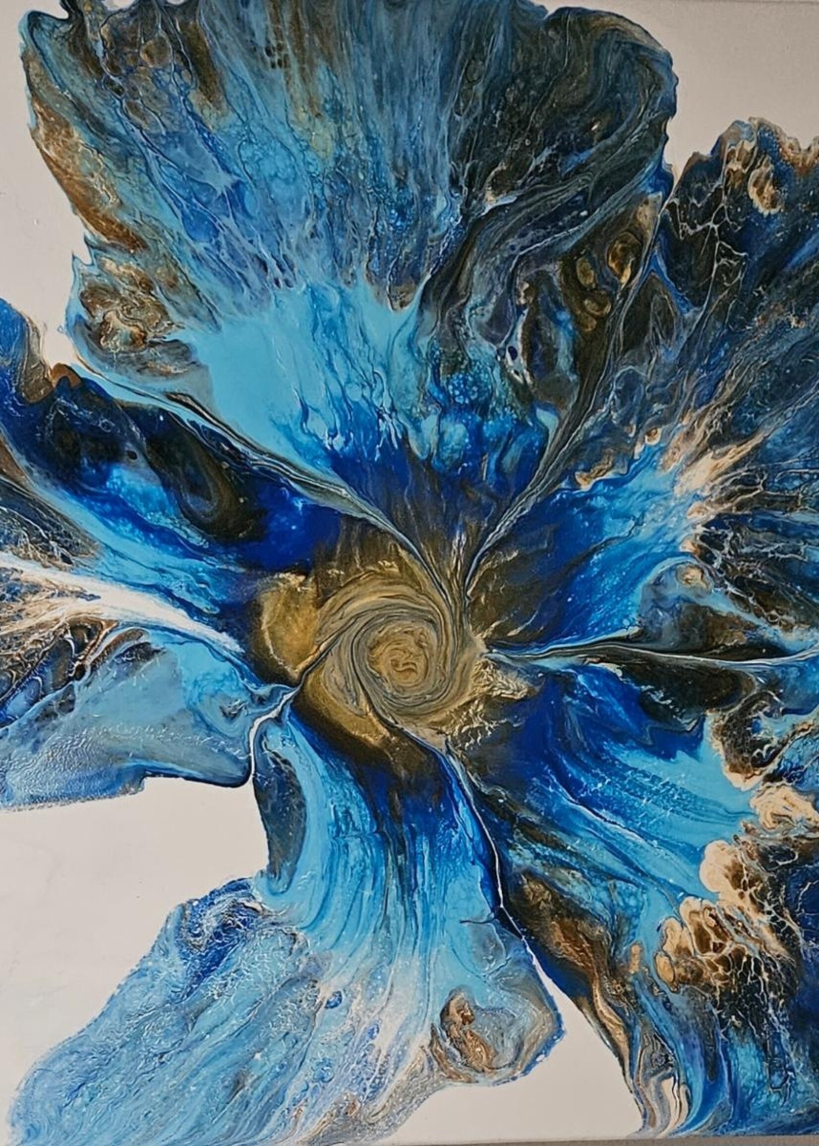 Cheas Art Blue Botannical Cheas Art 20x20 Muse Gallery