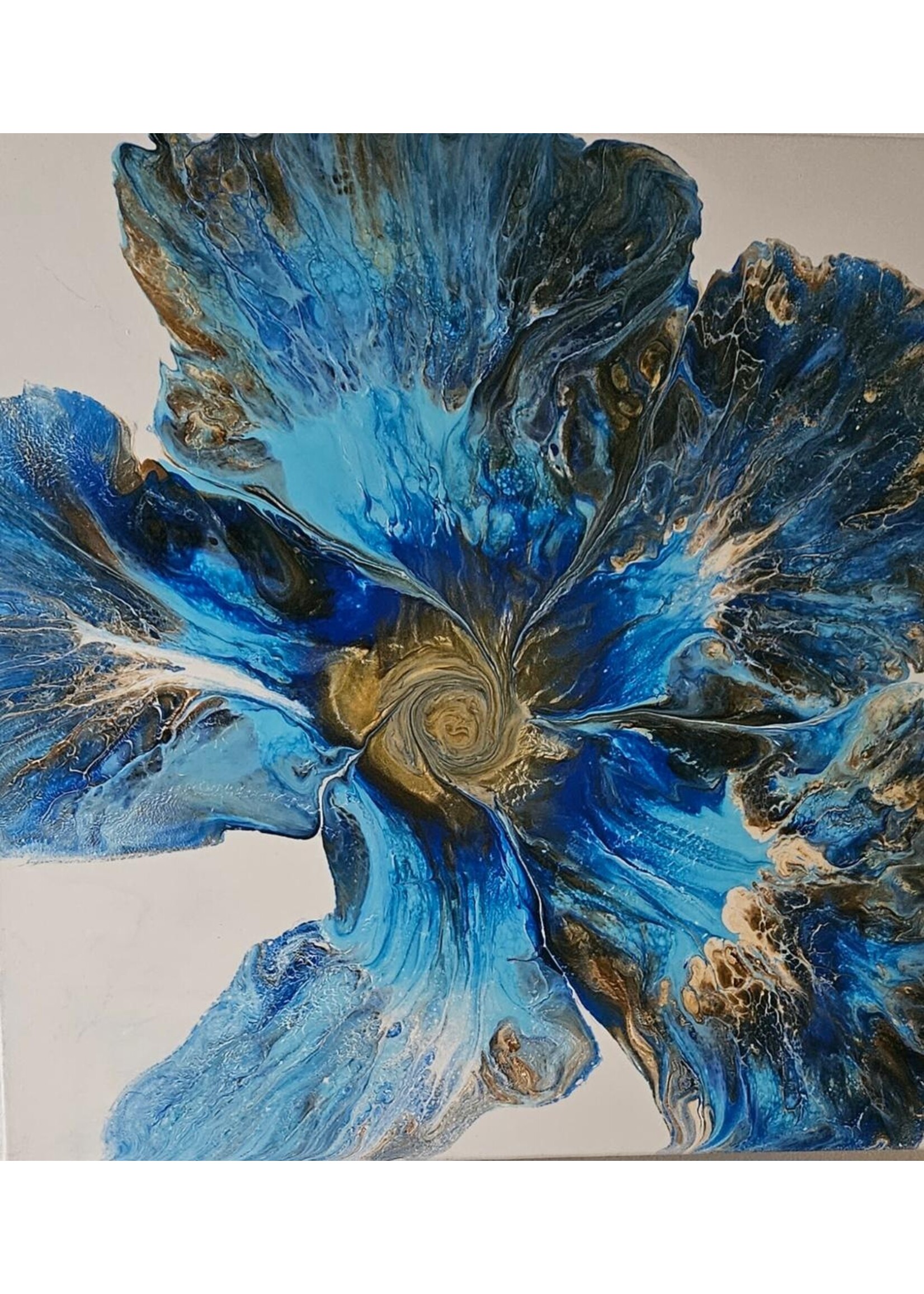 Cheas Art Blue Botannical Cheas Art 20x20 Muse Gallery