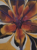 Cheas Art Golden Flower Cheas Art 12x12 Muse Gallery