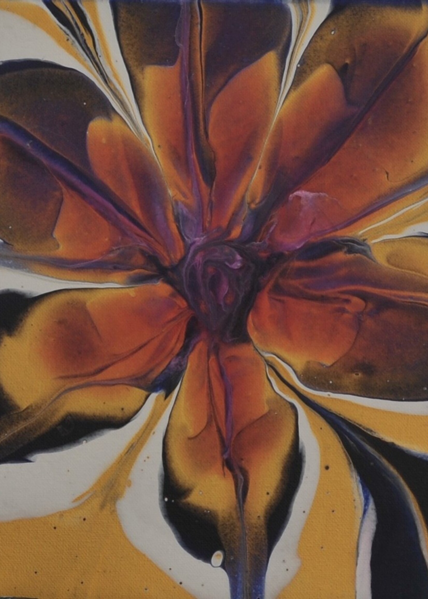 Cheas Art Golden Flower Cheas Art 12x12 Muse Gallery