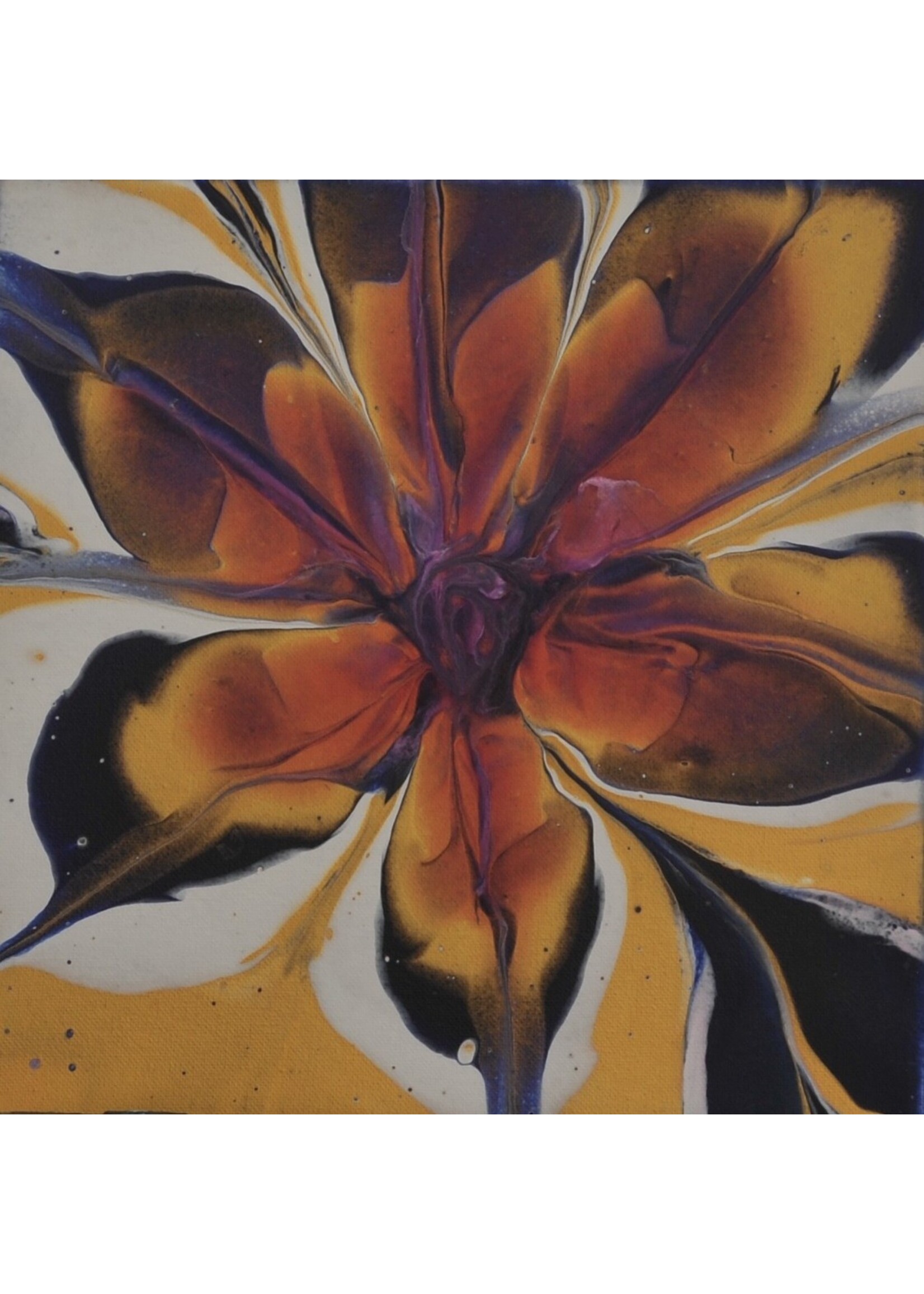 Cheas Art Golden Flower Cheas Art 12x12 Muse Gallery