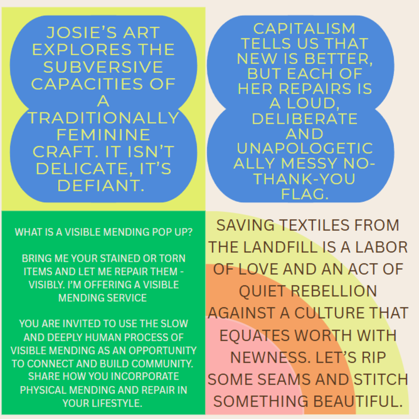 Visible Mending Pop-Up (June 21, 2025)