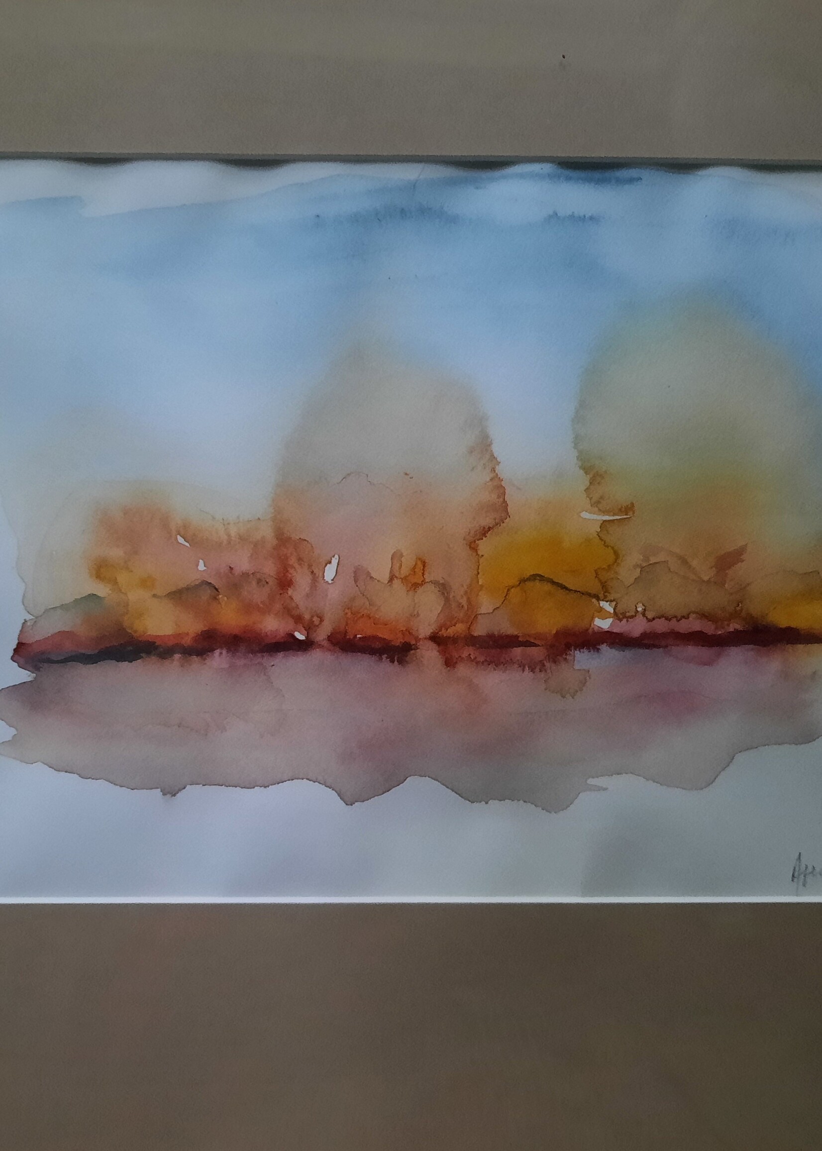 Rachel Mills Aflame Watercolor 13 x 16.5 Muse Gallery