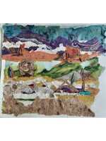 Rachel Mills Sedona Watercolor Collage 18 x 17 Muse Gallery