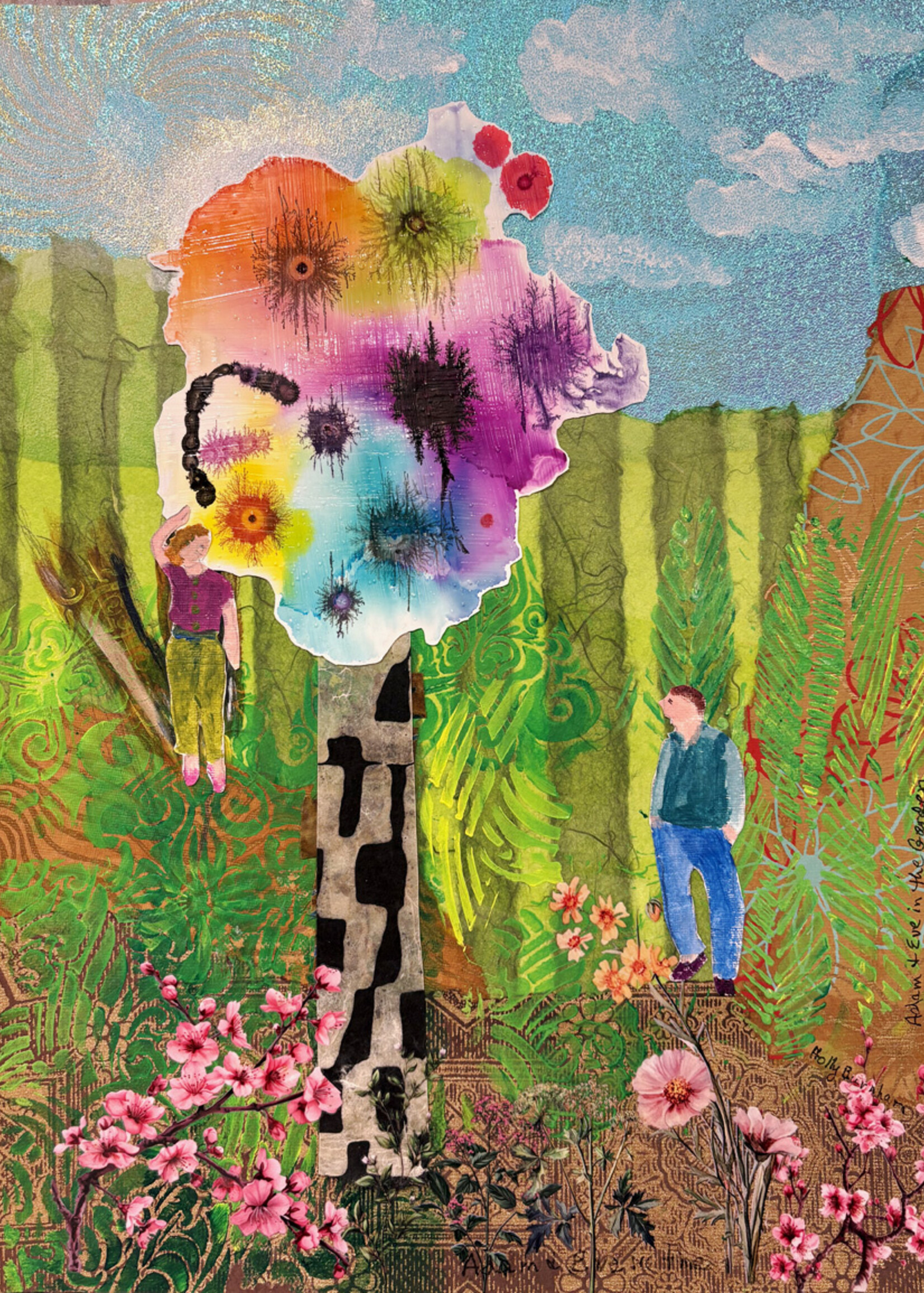 Holly Burnham Adam and Eve in the Garden 12 x 16 Muse Gallery