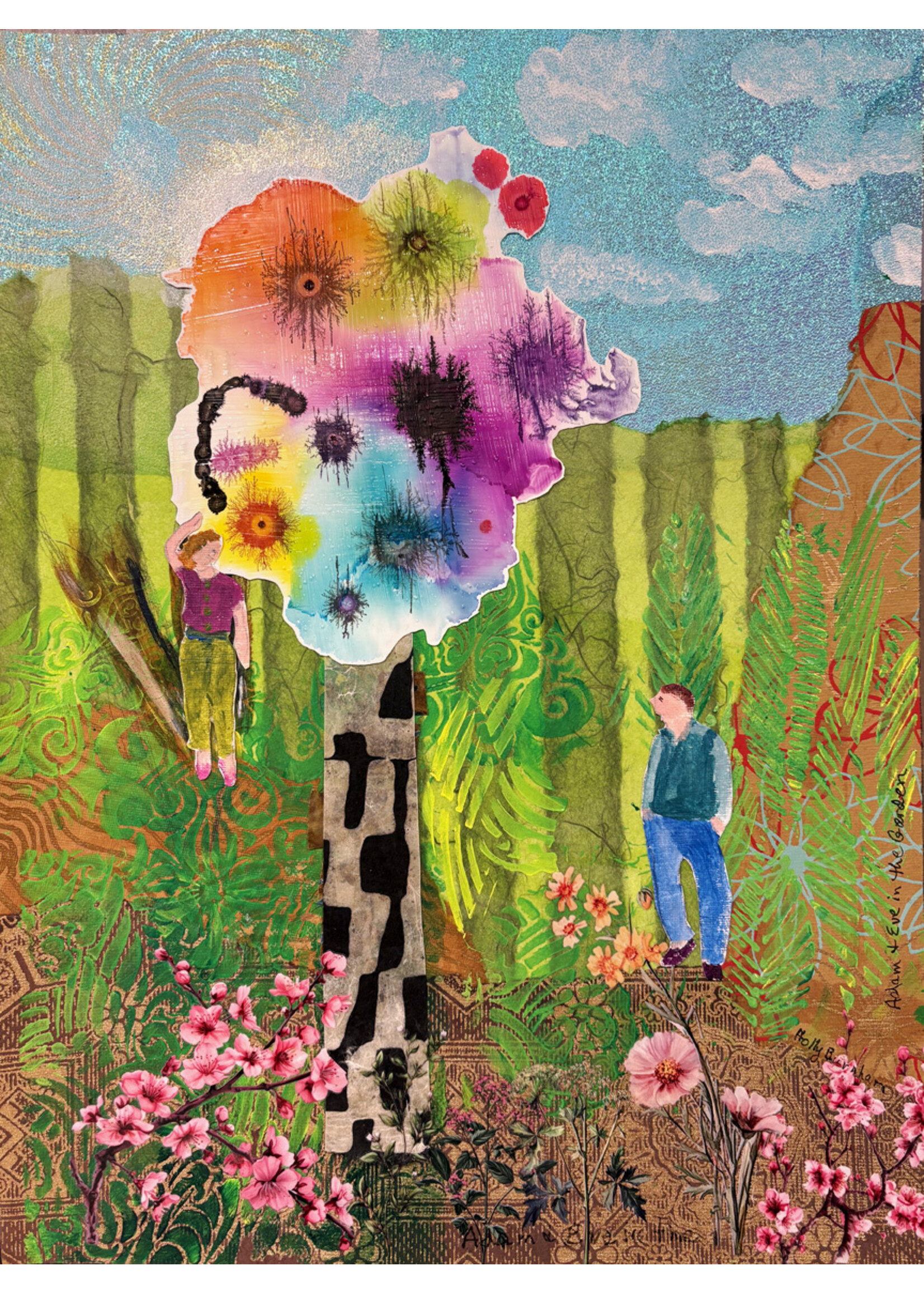 Holly Burnham Adam and Eve in the Garden 12 x 16 Muse Gallery
