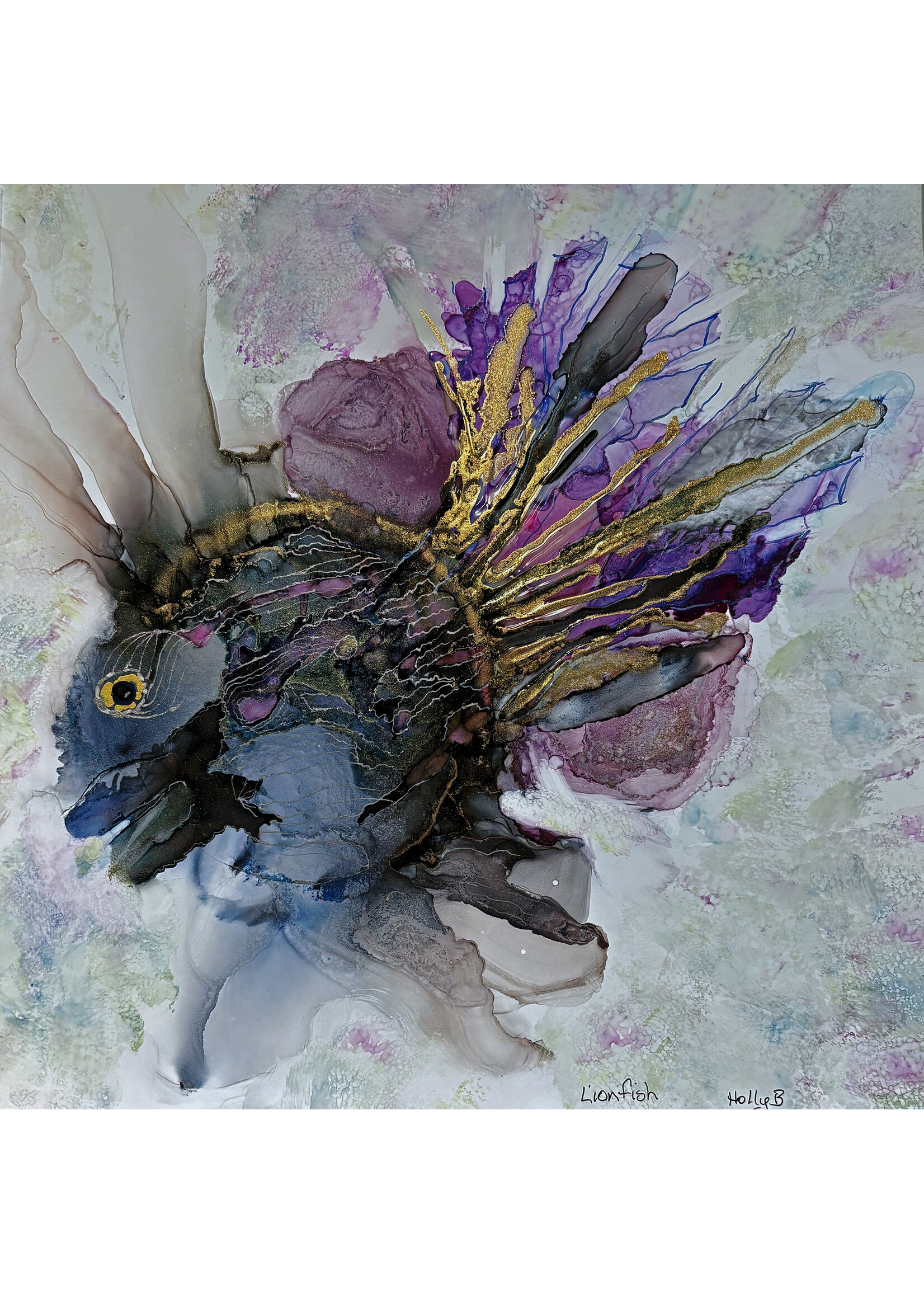 Holly Burnham Lionfish 12 x 12 Muse Gallery