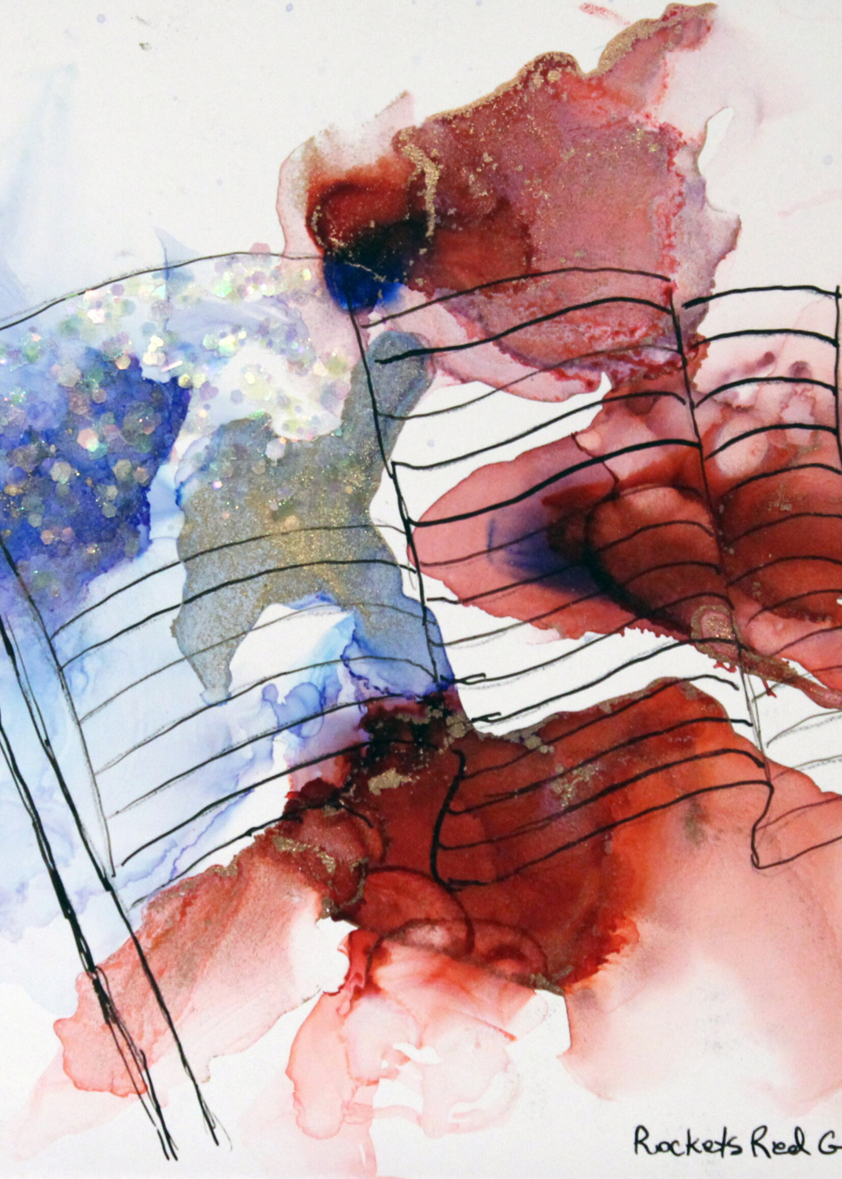 Holly Burnham Rockets' Red Glare 7 x 7 Muse Gallery