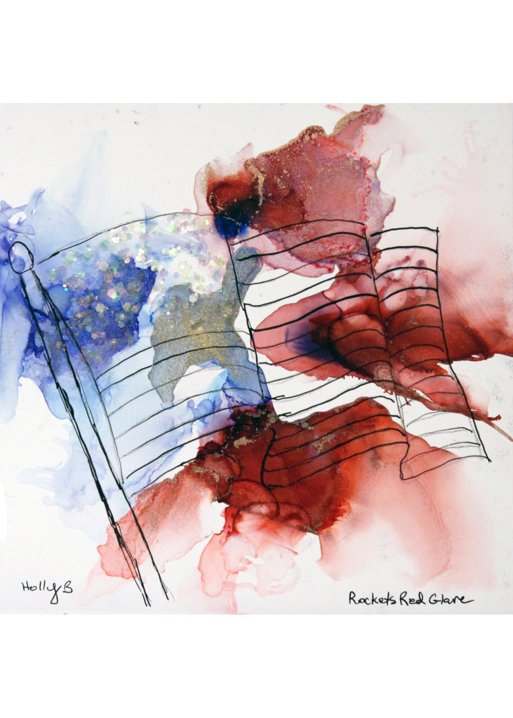 Holly Burnham Rockets' Red Glare 7 x 7 Muse Gallery