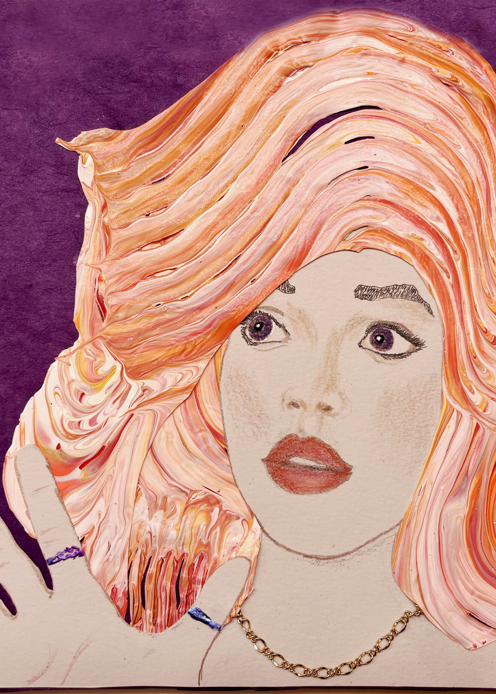 Holly Burnham Meme Girl V - Orange Hair 10.5 x 10.5 Muse Gallery