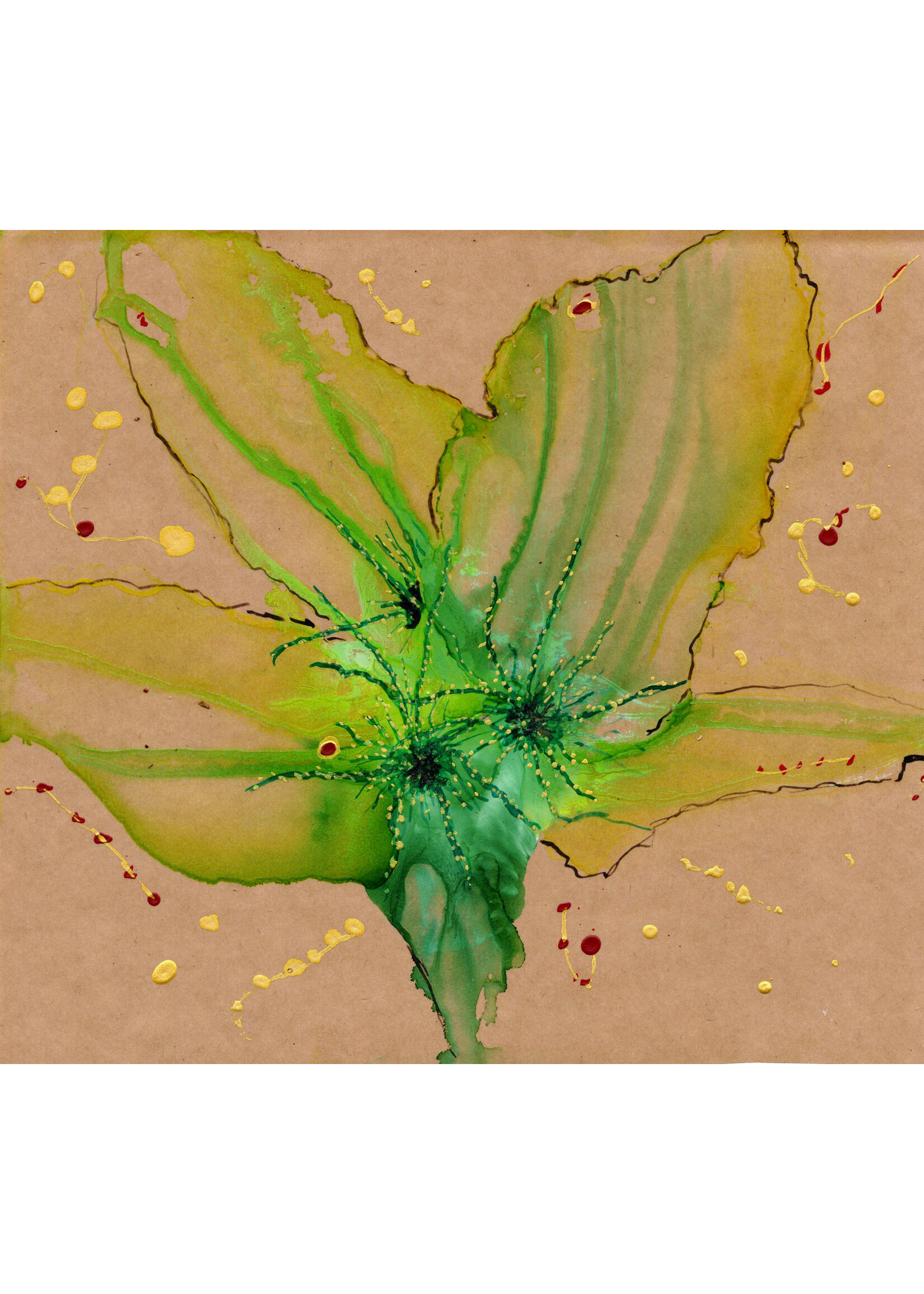 Holly Burnham Yellow Irises 8.5 x 7.75 Muse Gallery