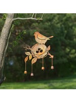 Ancient Graffiti Flamed Bird On Nest Wind Chime