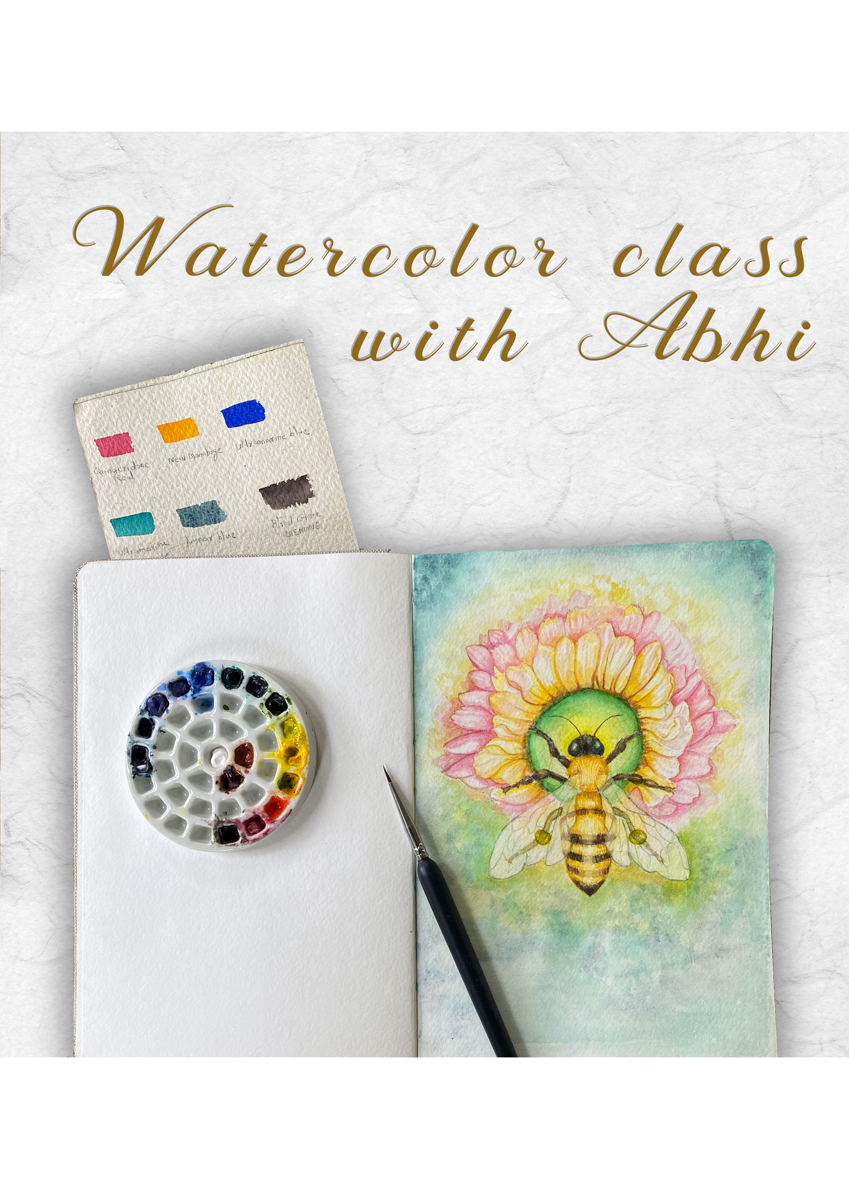 My Muses Card Shop Artful Watercolors ~ A Beginner's Watercolor Workshop with Abhi ( Oct 19 th 2025 )