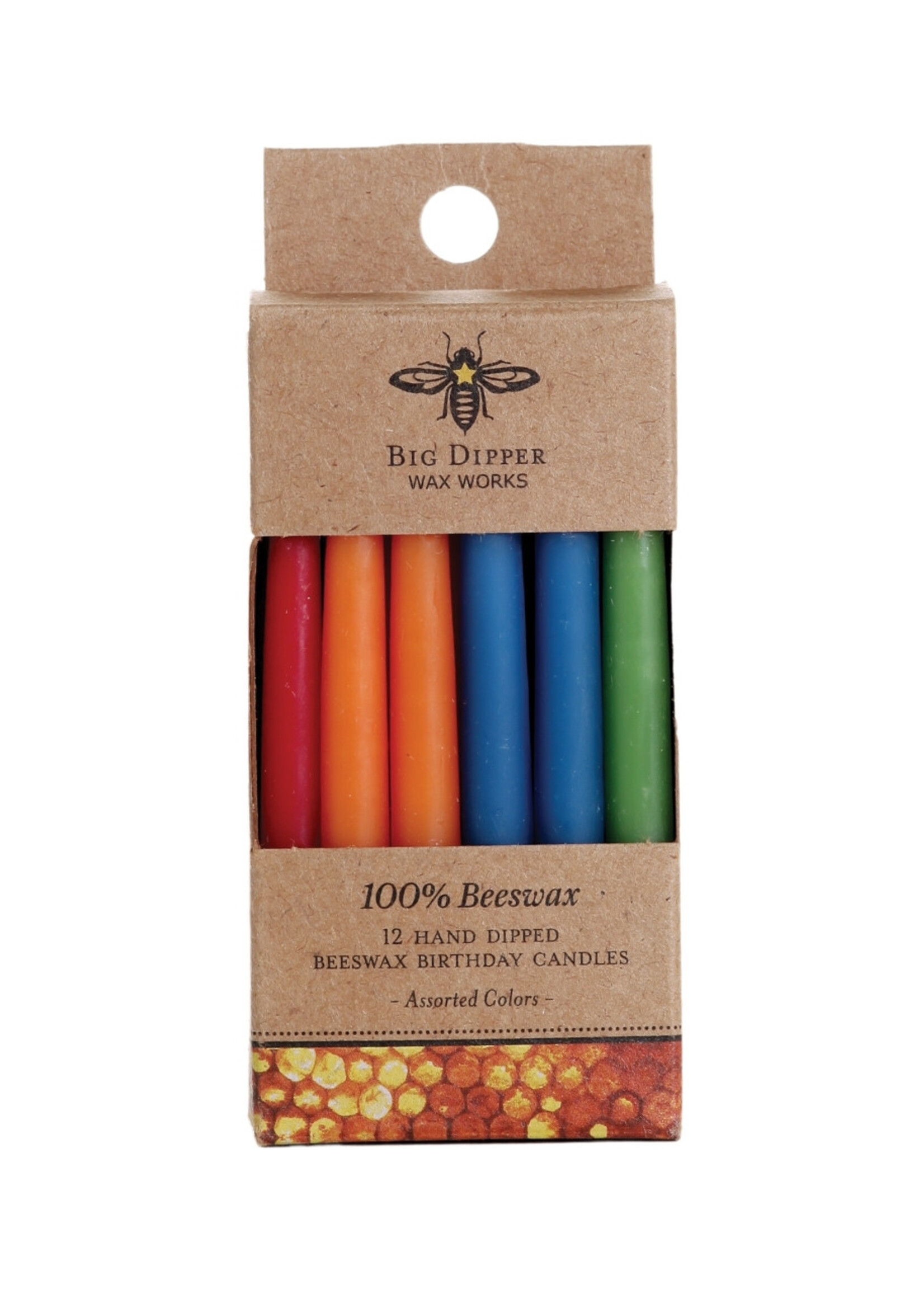 Big Dipper Wax Works Big Dipper Beeswax Birthday Candles colored multi