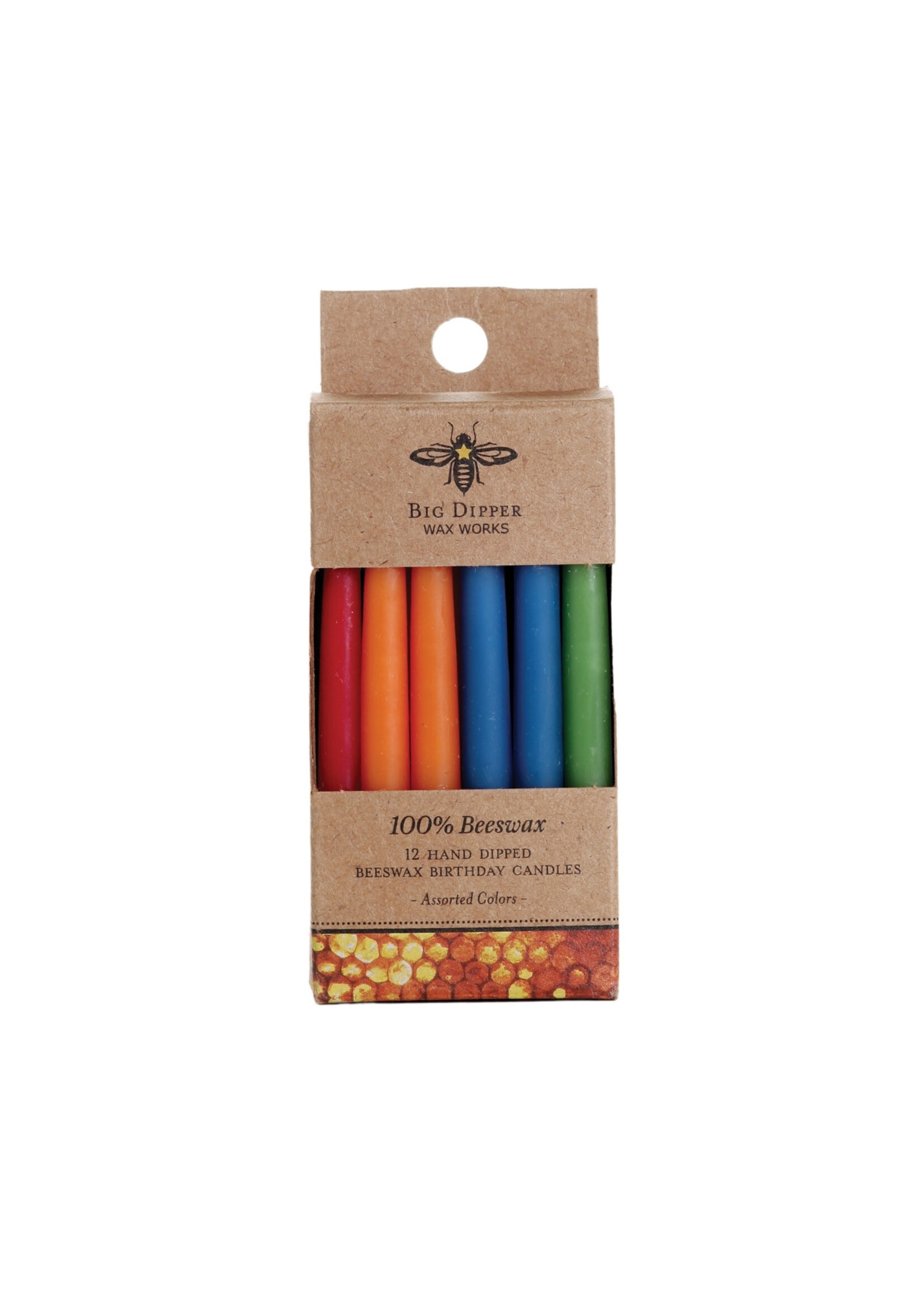 Big Dipper Wax Works Big Dipper Beeswax Birthday Candles colored multi