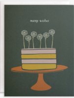 june & december card many wishes birthday cake