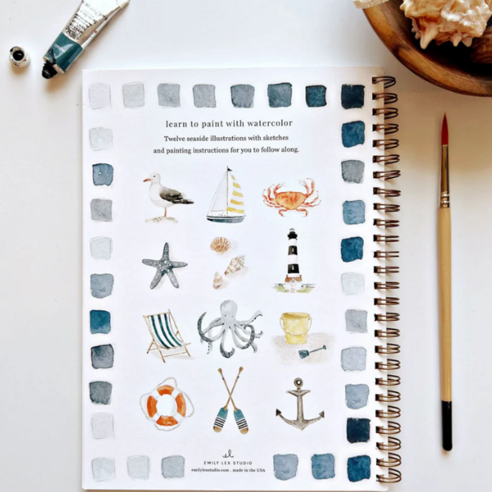 Emily lex studio Emily lex studio seaside watercolor workbook