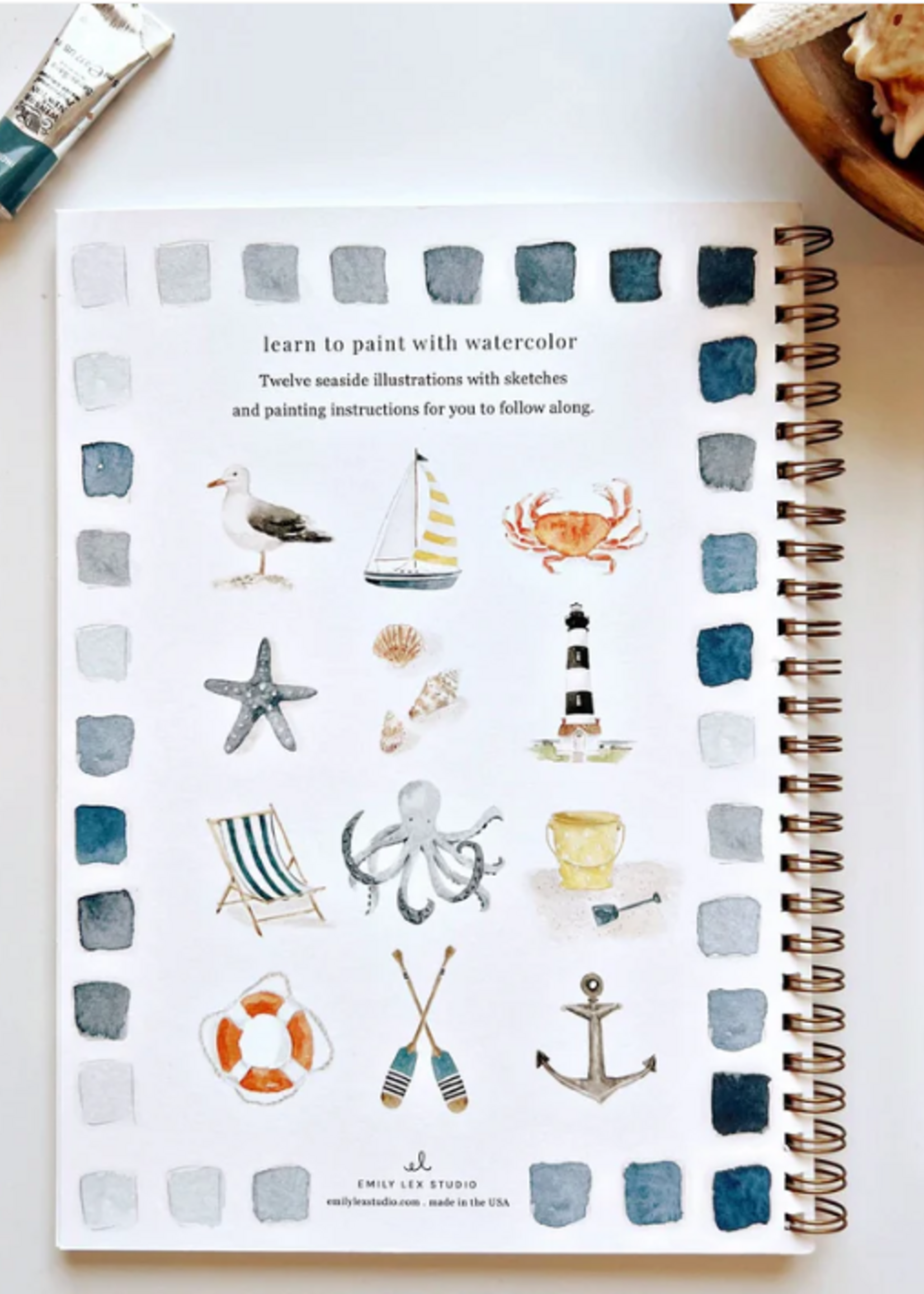 Emily lex studio Emily lex studio seaside watercolor workbook