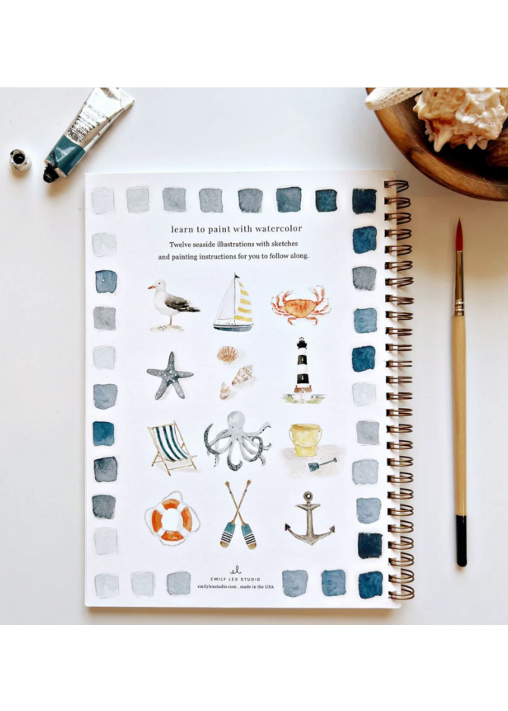 Emily lex studio Emily lex studio seaside watercolor workbook