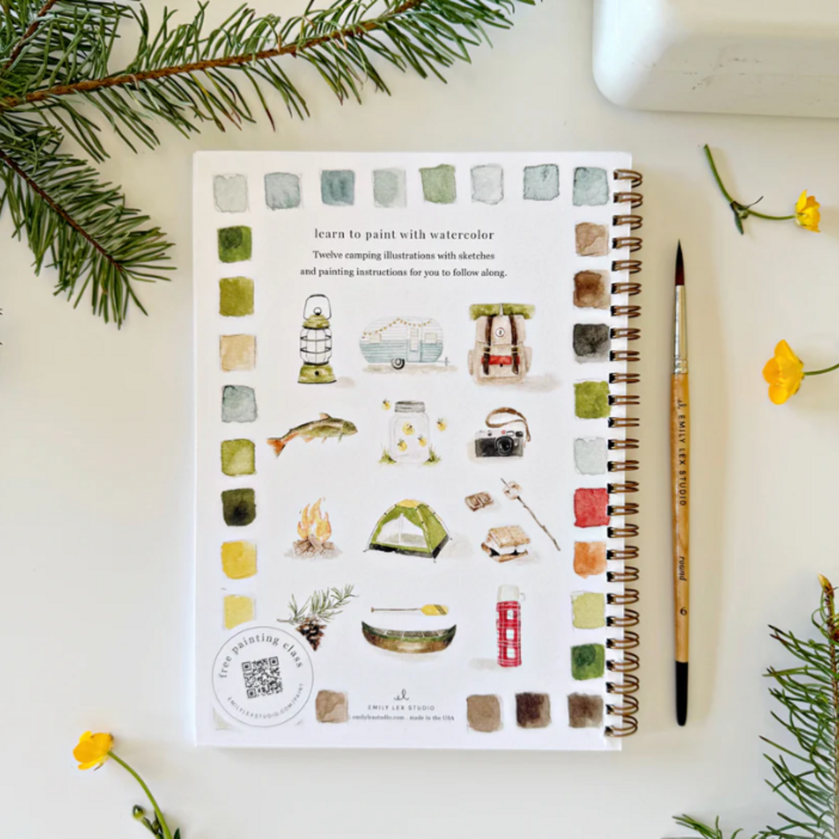 Emily lex studio Emily Lex Studio Watercolor Workbook Camping