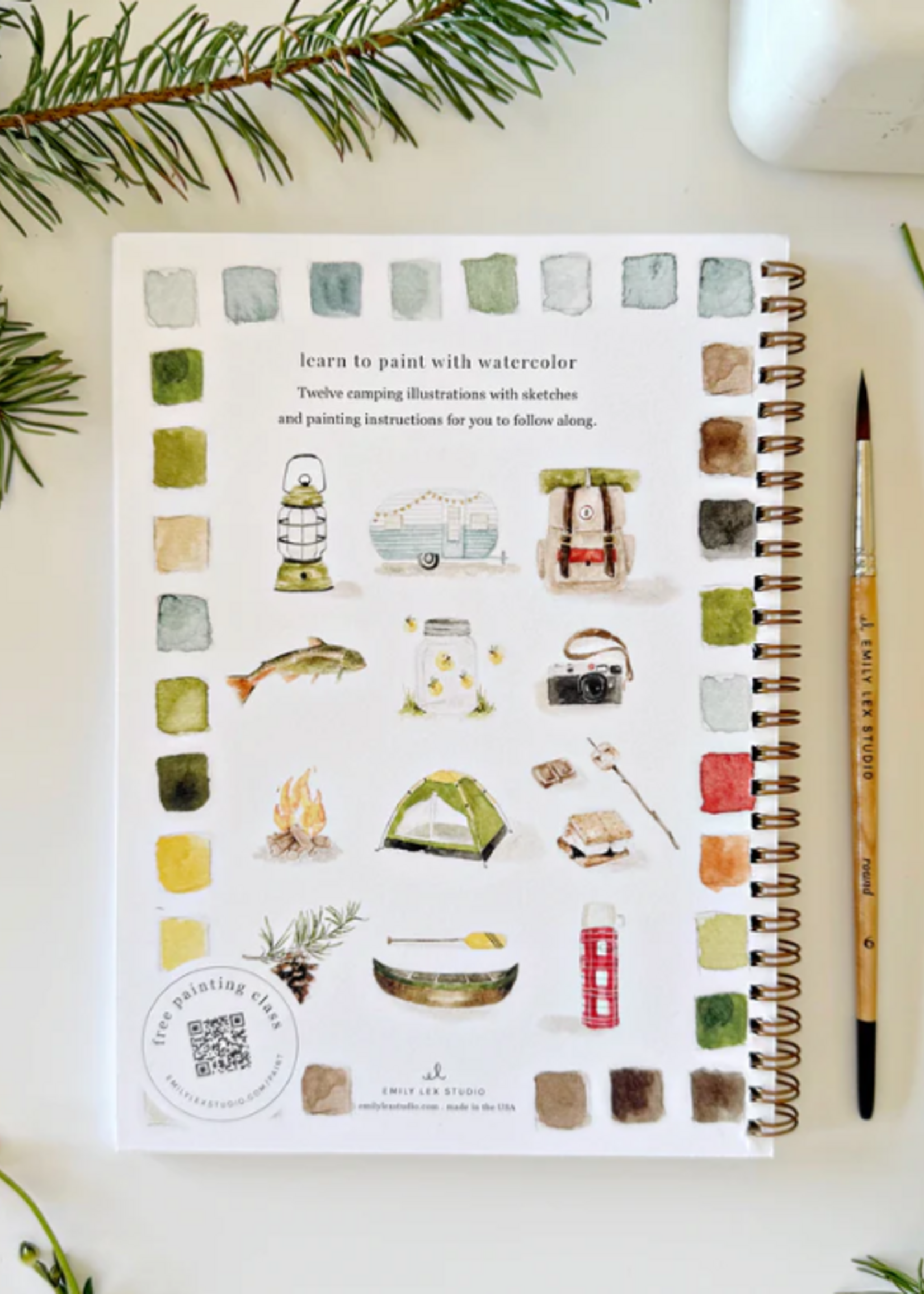 Emily lex studio Emily Lex Studio Watercolor Workbook Camping