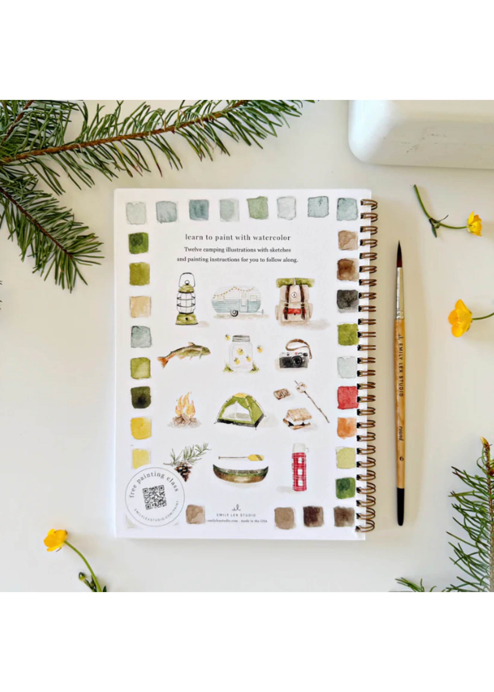 Emily lex studio Emily Lex Studio Watercolor Workbook Camping