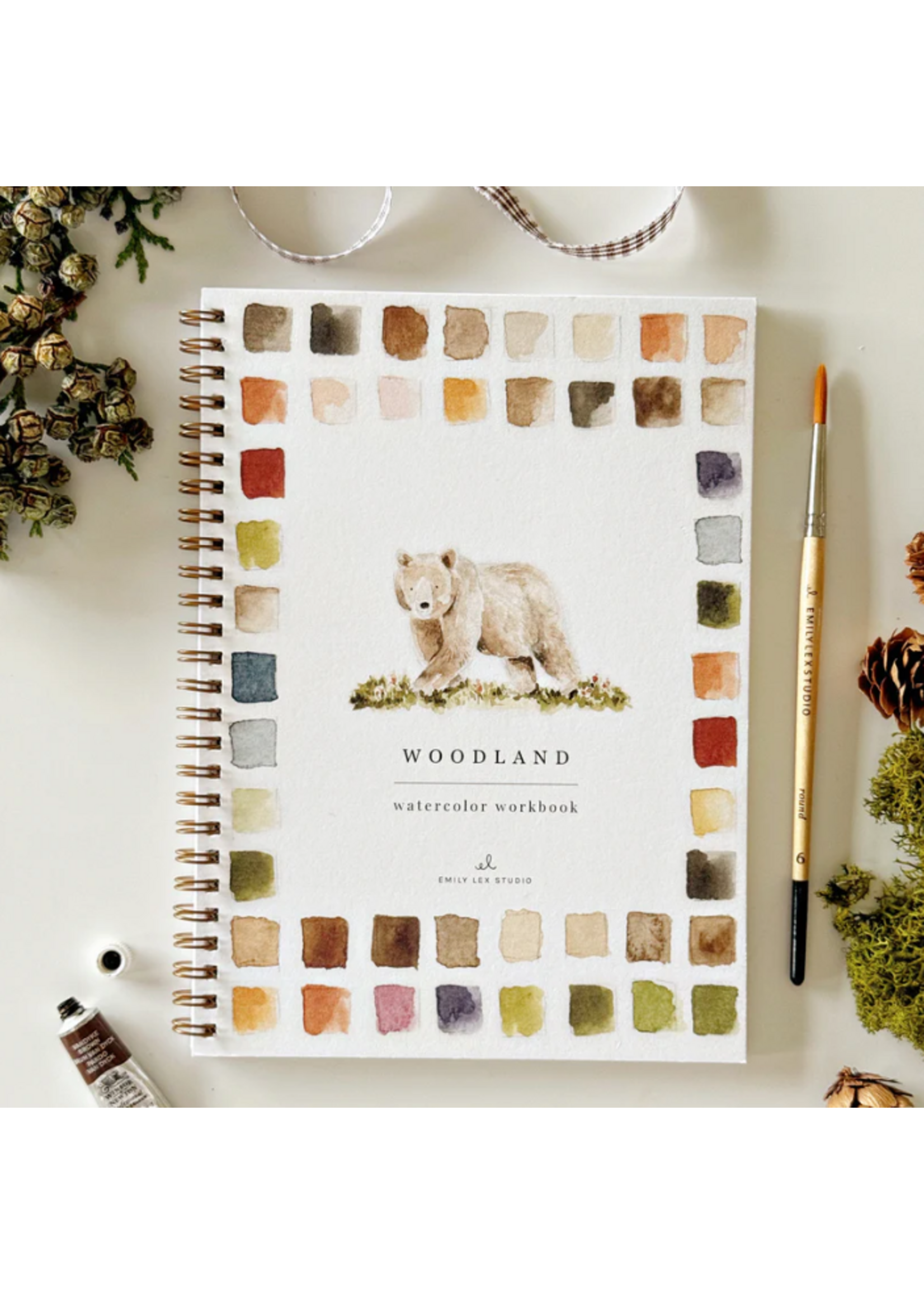 Emily lex studio Emily lex studio Woodland watercolor workbook