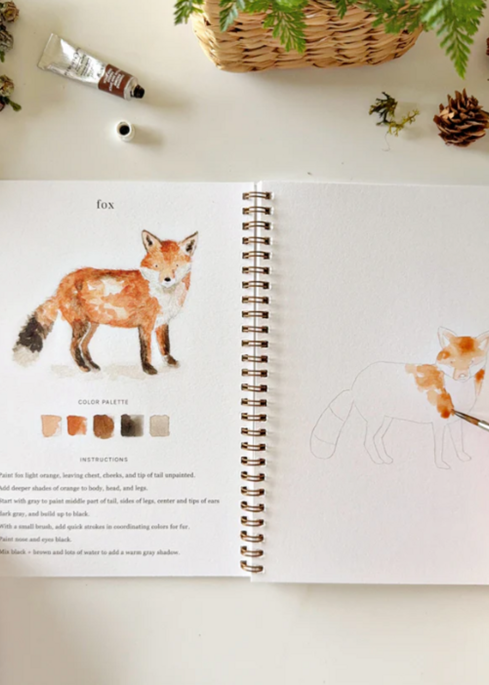 Emily lex studio Emily lex studio Woodland watercolor workbook