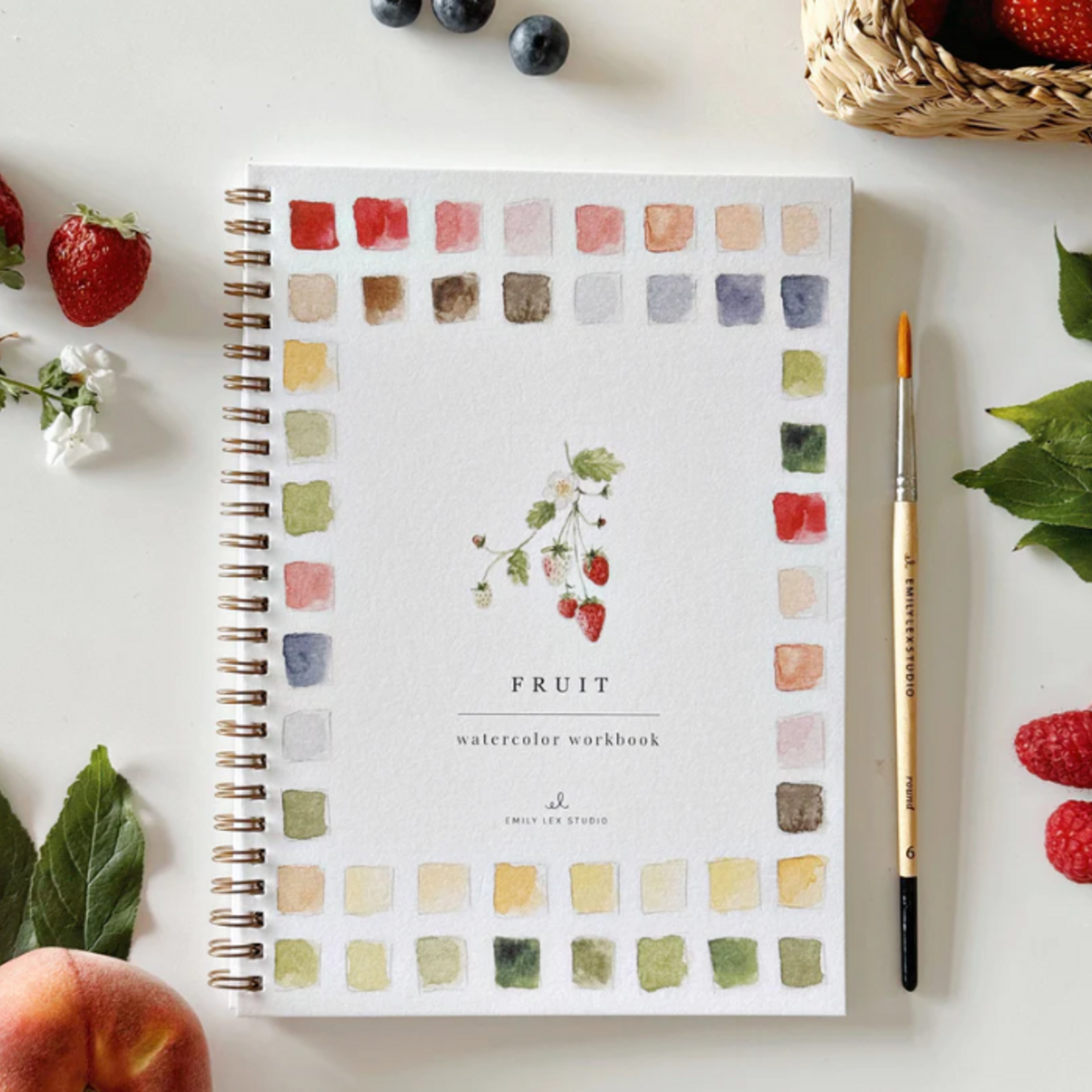 Emily lex studio Emily lex studio Fruit watercolor workbook