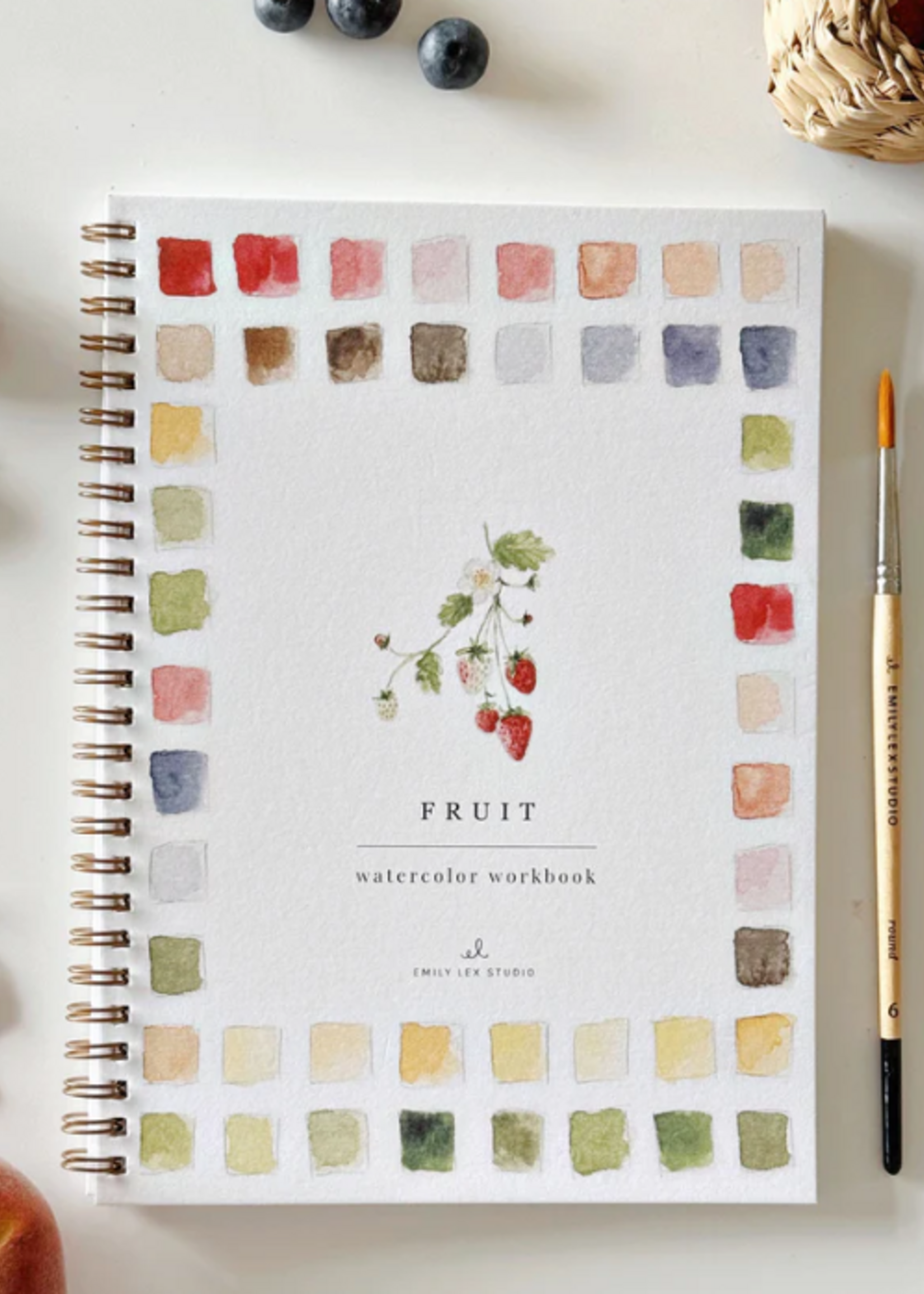 Emily lex studio Emily lex studio Fruit watercolor workbook