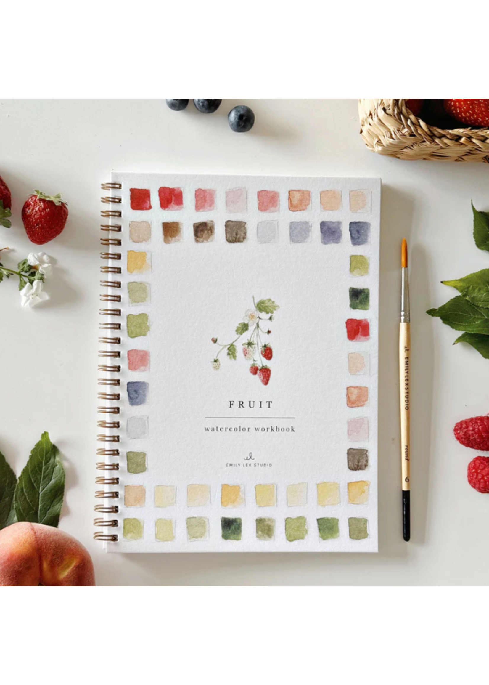 Emily lex studio Emily lex studio Fruit watercolor workbook