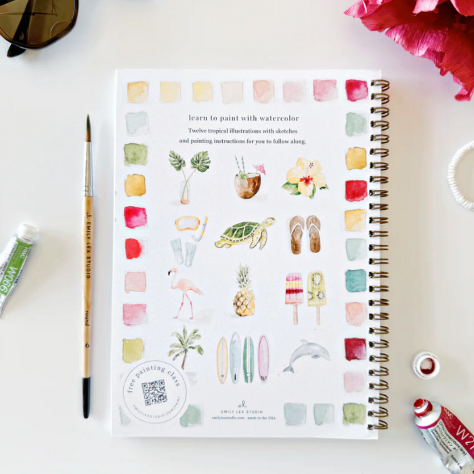 Emily lex studio Emily Lex Studio Tropical Watercolor Workbook