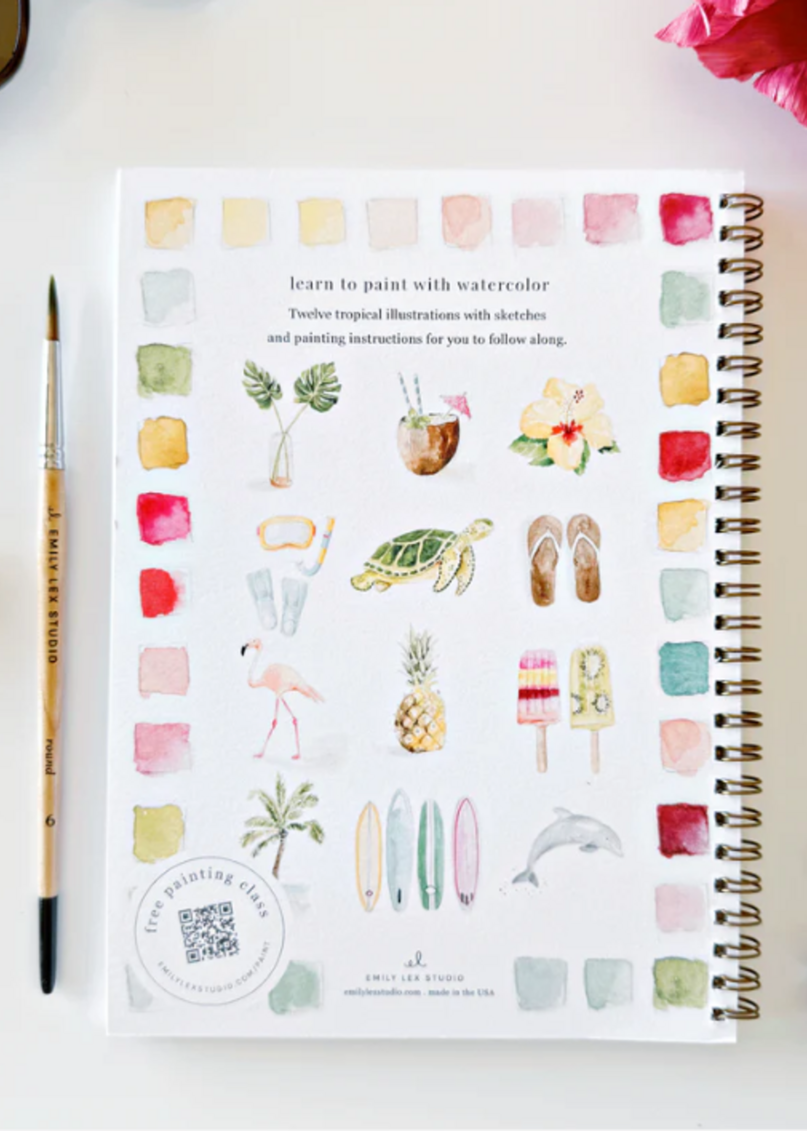 Emily lex studio Emily Lex Studio Tropical Watercolor Workbook