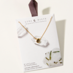 luna norte Luna Norte Gold Delicate Gemstone  Necklace Labradorite