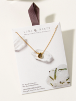 luna norte Luna Norte Gold Delicate Gemstone  Necklace Labradorite