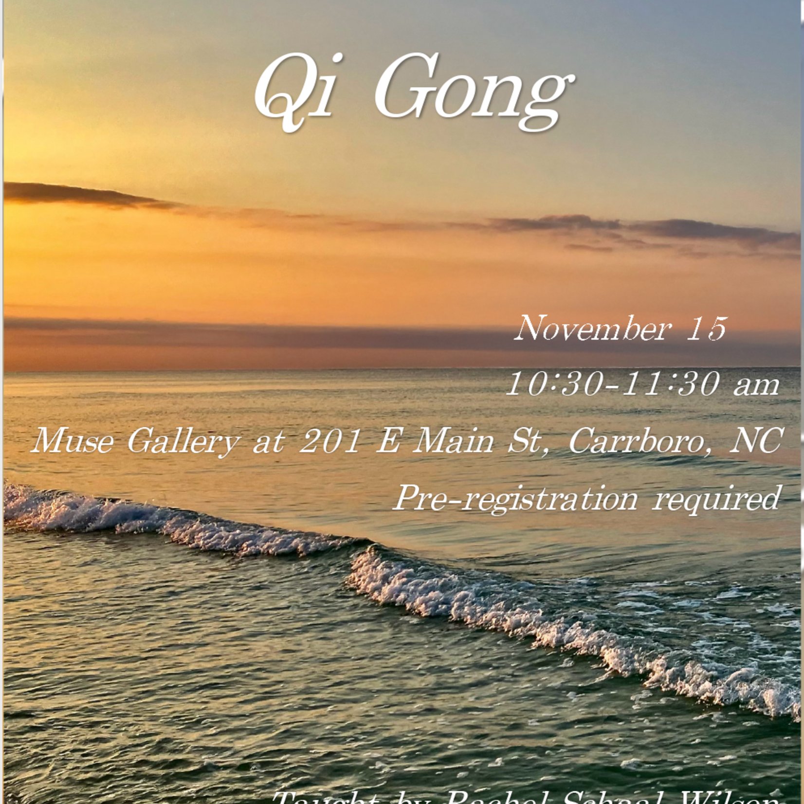 Rachel E Schaal Wilson Moving Meditation Qi Gong with Rachel ( November 15 )