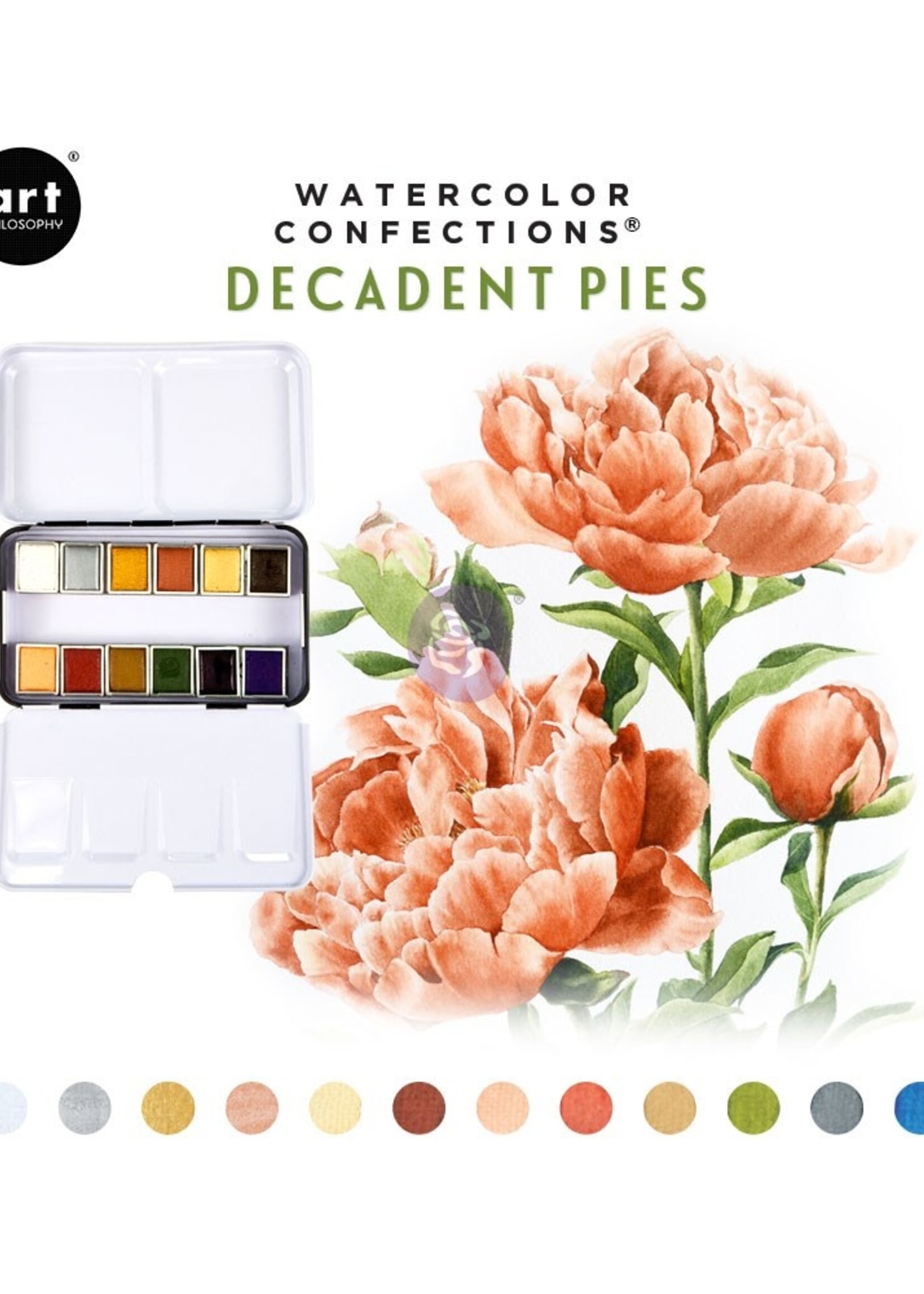 Art Philosophy Art Philosophy Watercolor confections Decadent Pies