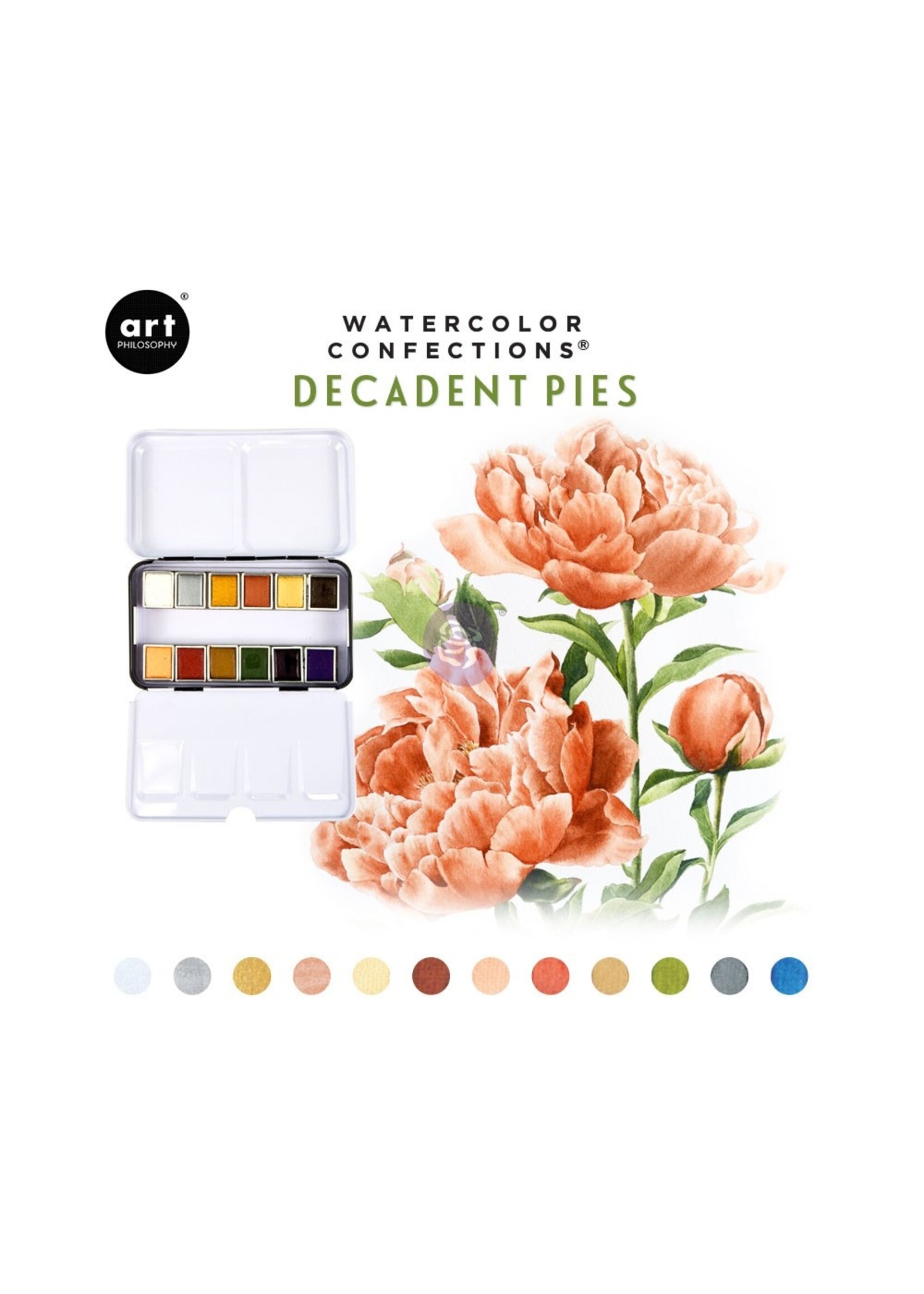 Art Philosophy Art Philosophy Watercolor confections Decadent Pies