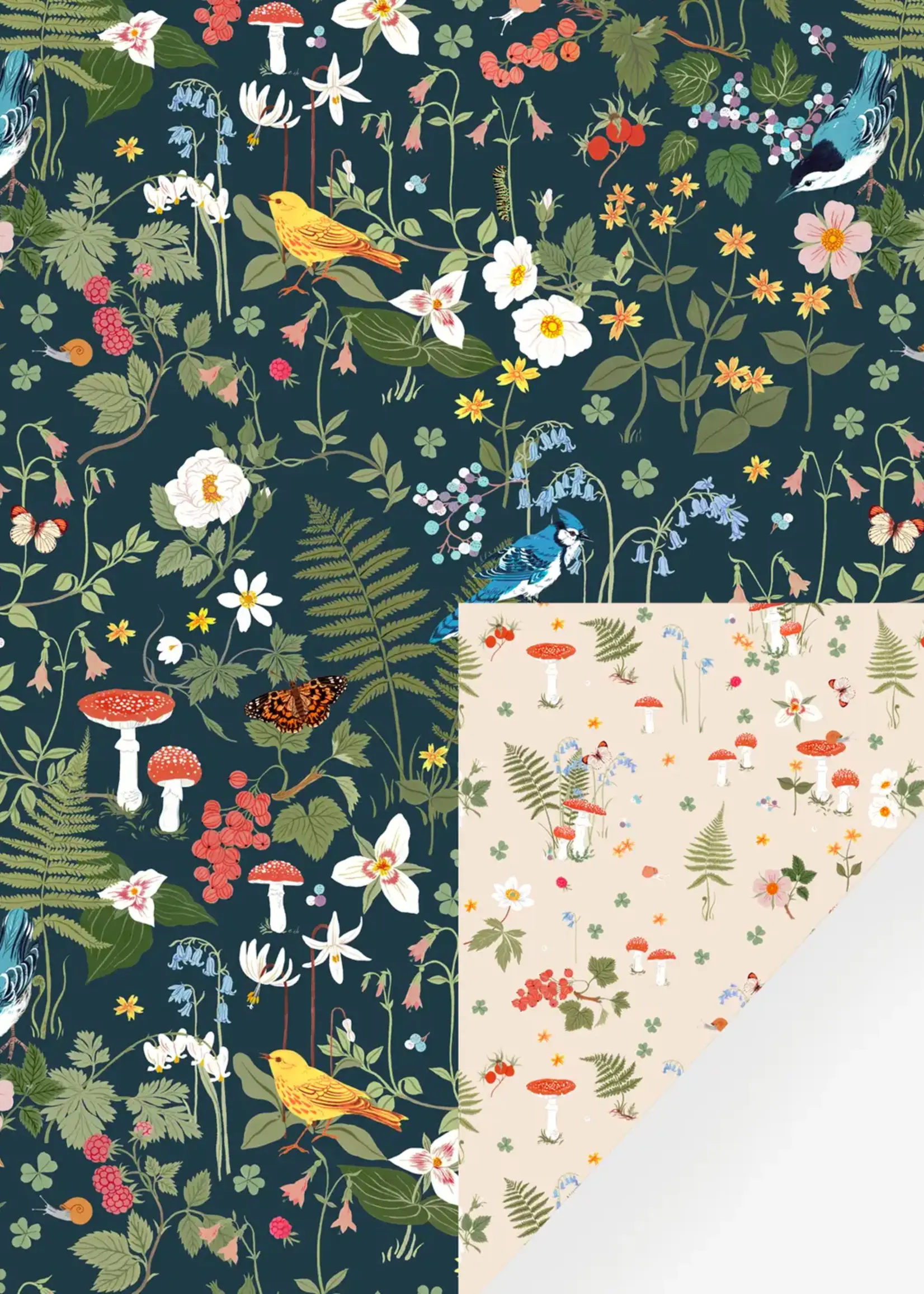 Botanica Paper Co Botanica Paper WOODLAND Double Sided Wrapping Paper WP028-S