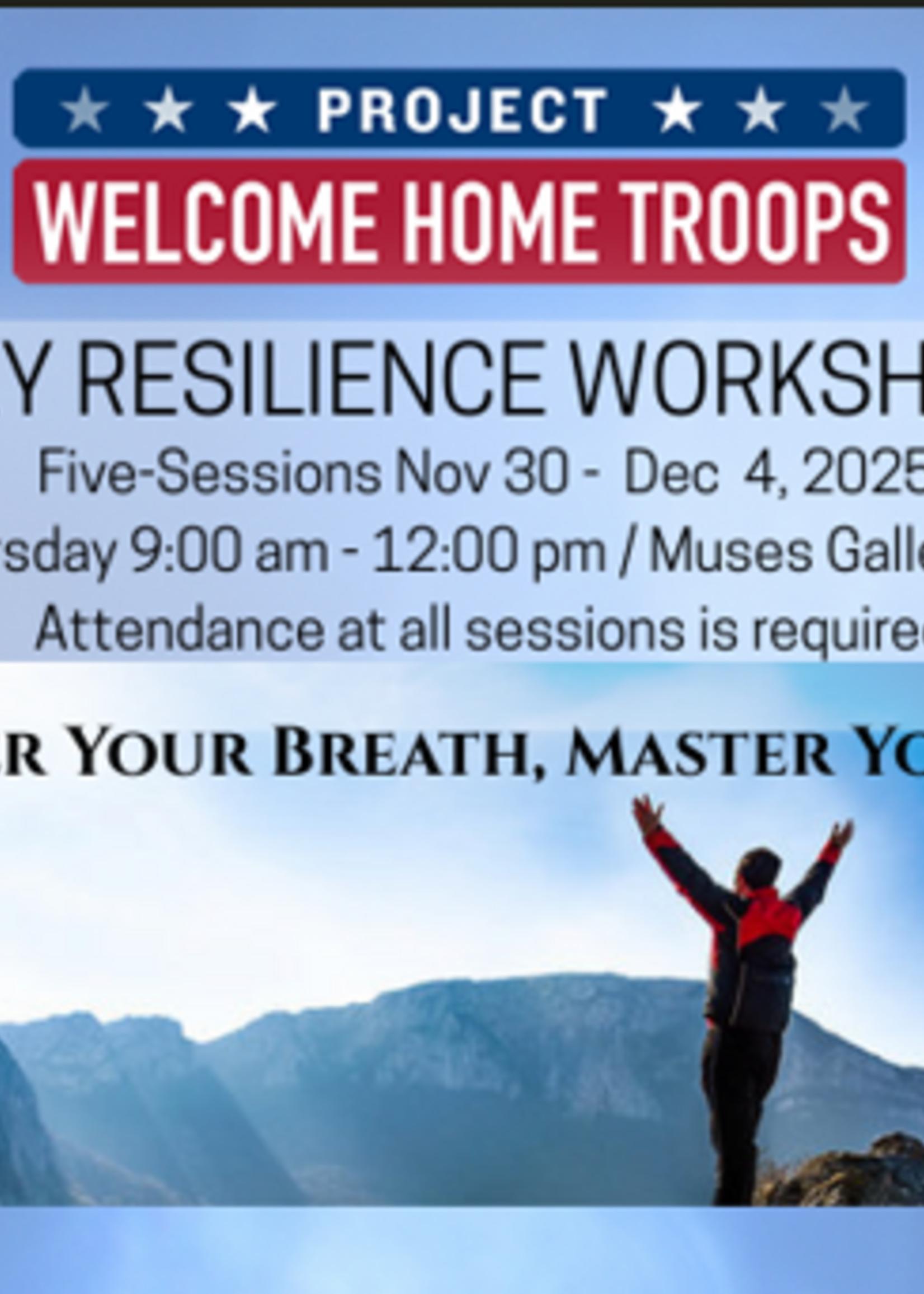 Project Welcome Home Troops Project Welcome Home Troops five-day SKY Breath Workshop