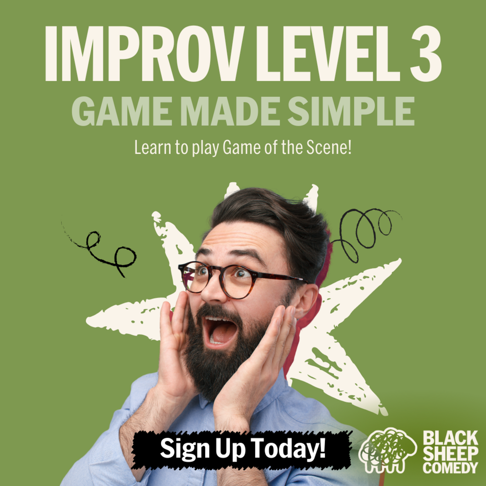 Black Sheep Comedy Black Sheep Comedy  Improv Level 3: Game Made Simple  ( Starts, Mar 12, 2026 )