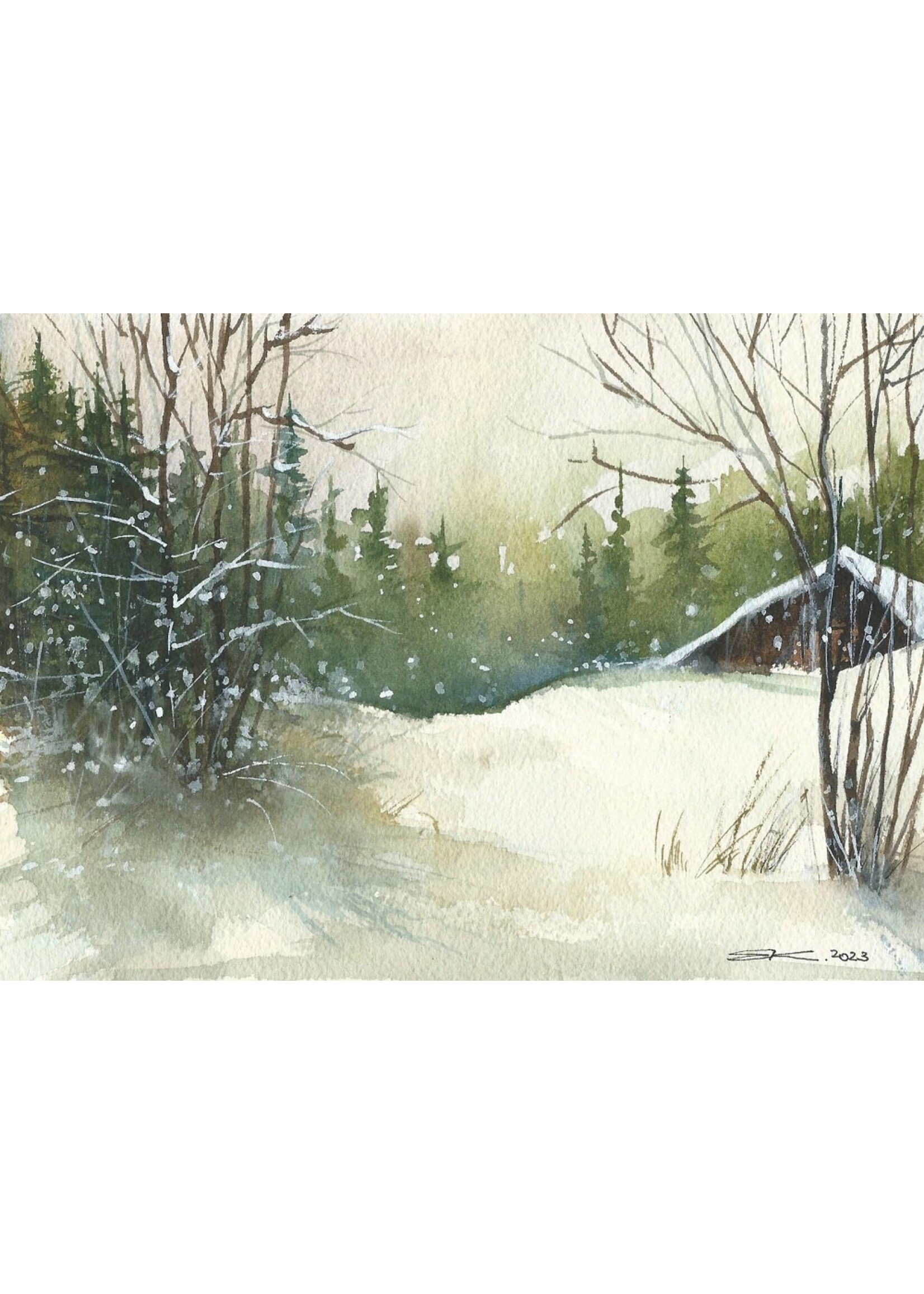 Viktor Kramarenko | Sheltered by the Snow | 6 x  9 | Muse Gallery