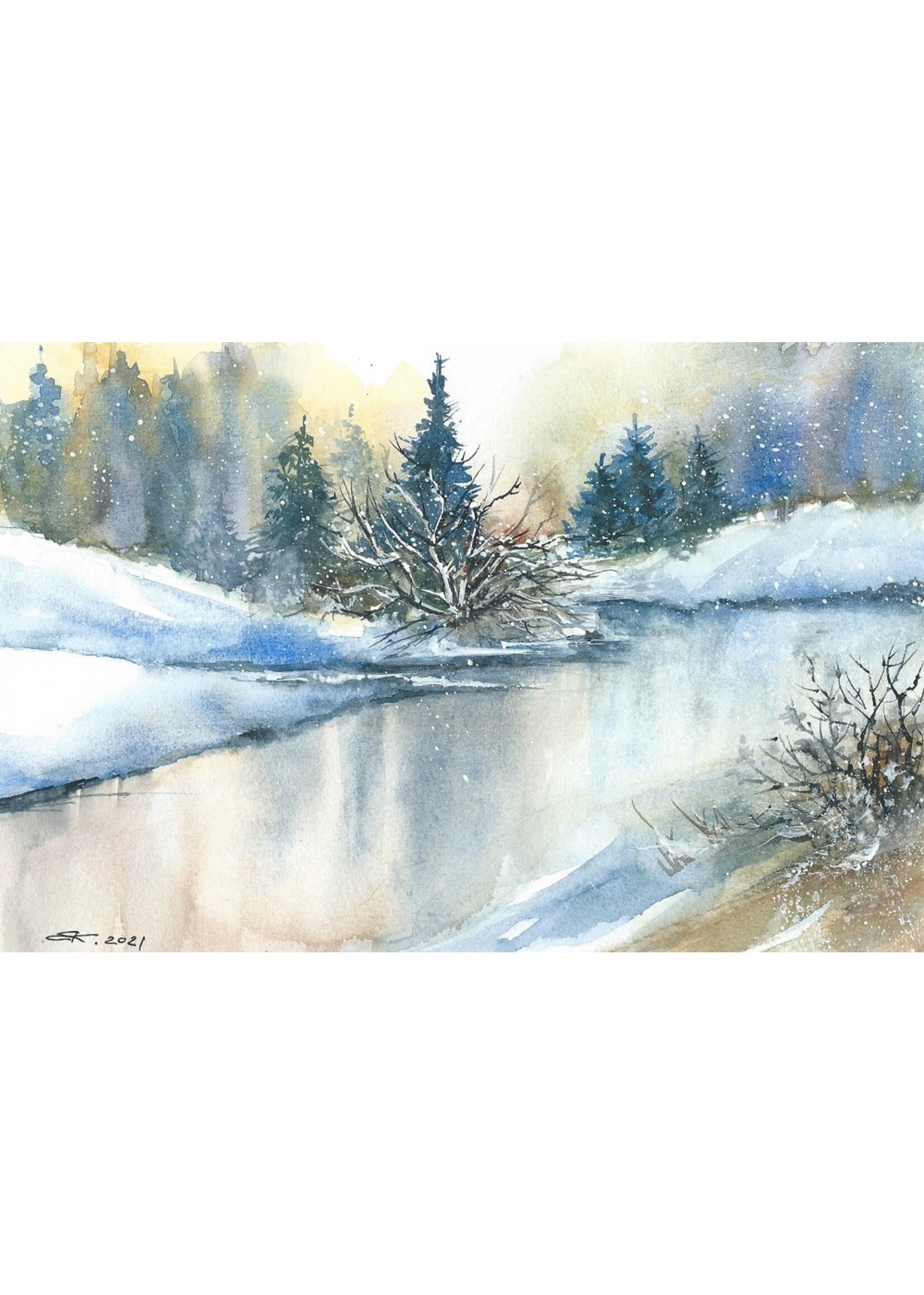 Viktor Kramarenko | Where the Pines Reflect | 6 x 9 | Muse Gallery