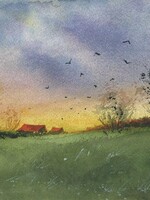 Viktor Kramarenko Homes in Sundown Light 6 x 9 | Muse Gallery