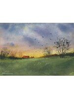 Viktor Kramarenko | Homes in Sundown Light | 6 x 9 | Muse Gallery