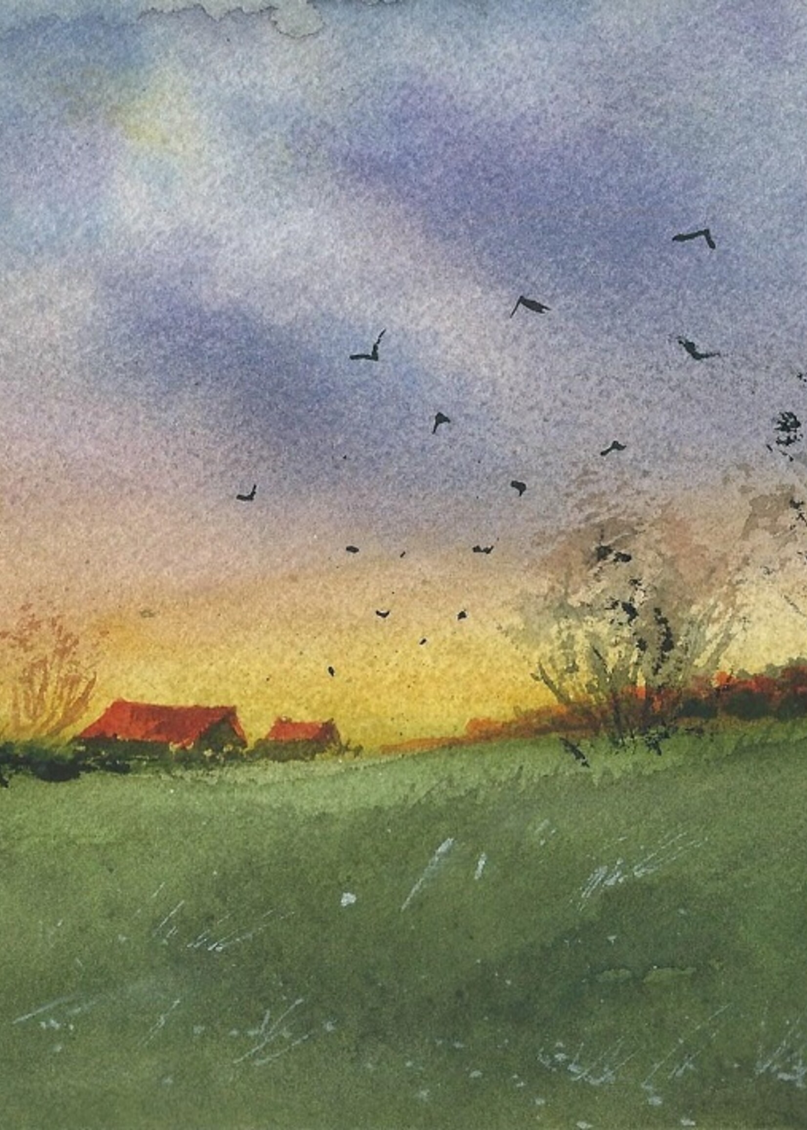 Viktor Kramarenko Homes in Sundown Light 6 x 9 | Muse Gallery