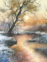 Viktor Kramarenko Winter Sun's Embrace 7 x 10 | Muse Gallery