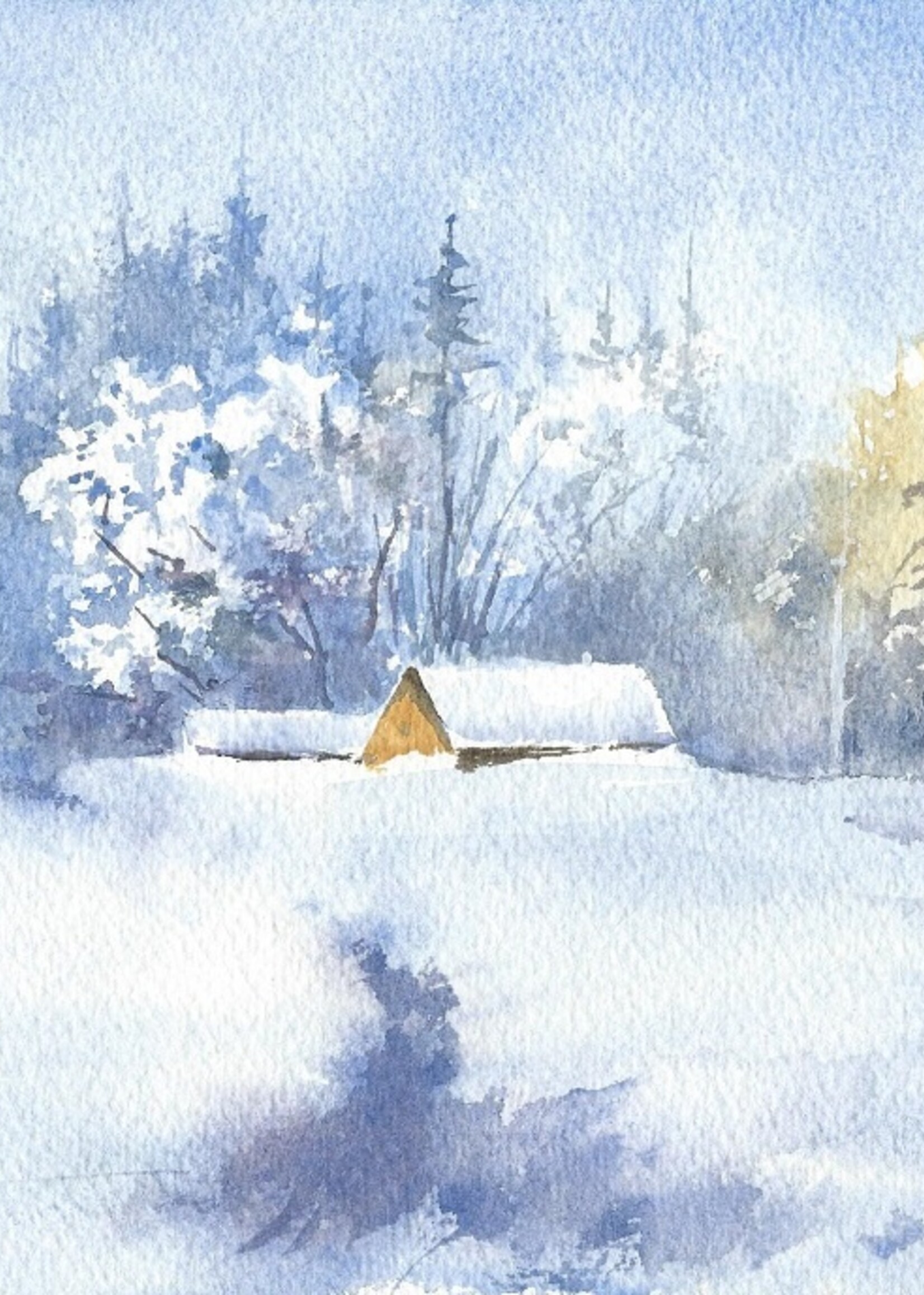 Viktor Kramarenko Snowbound Home 7 x 10 | Muse Gallery